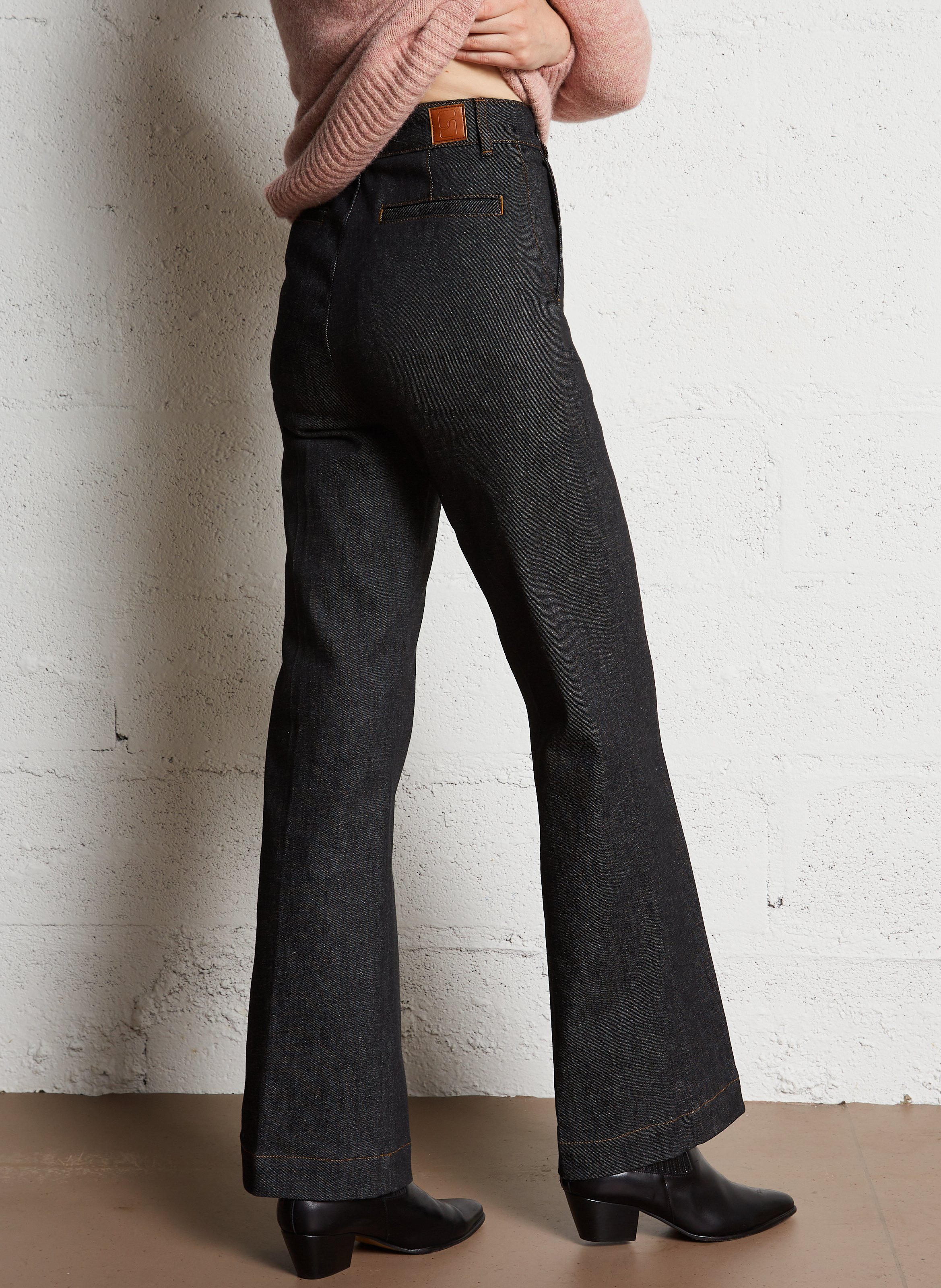 Jean large en coton california SOEUR Noir