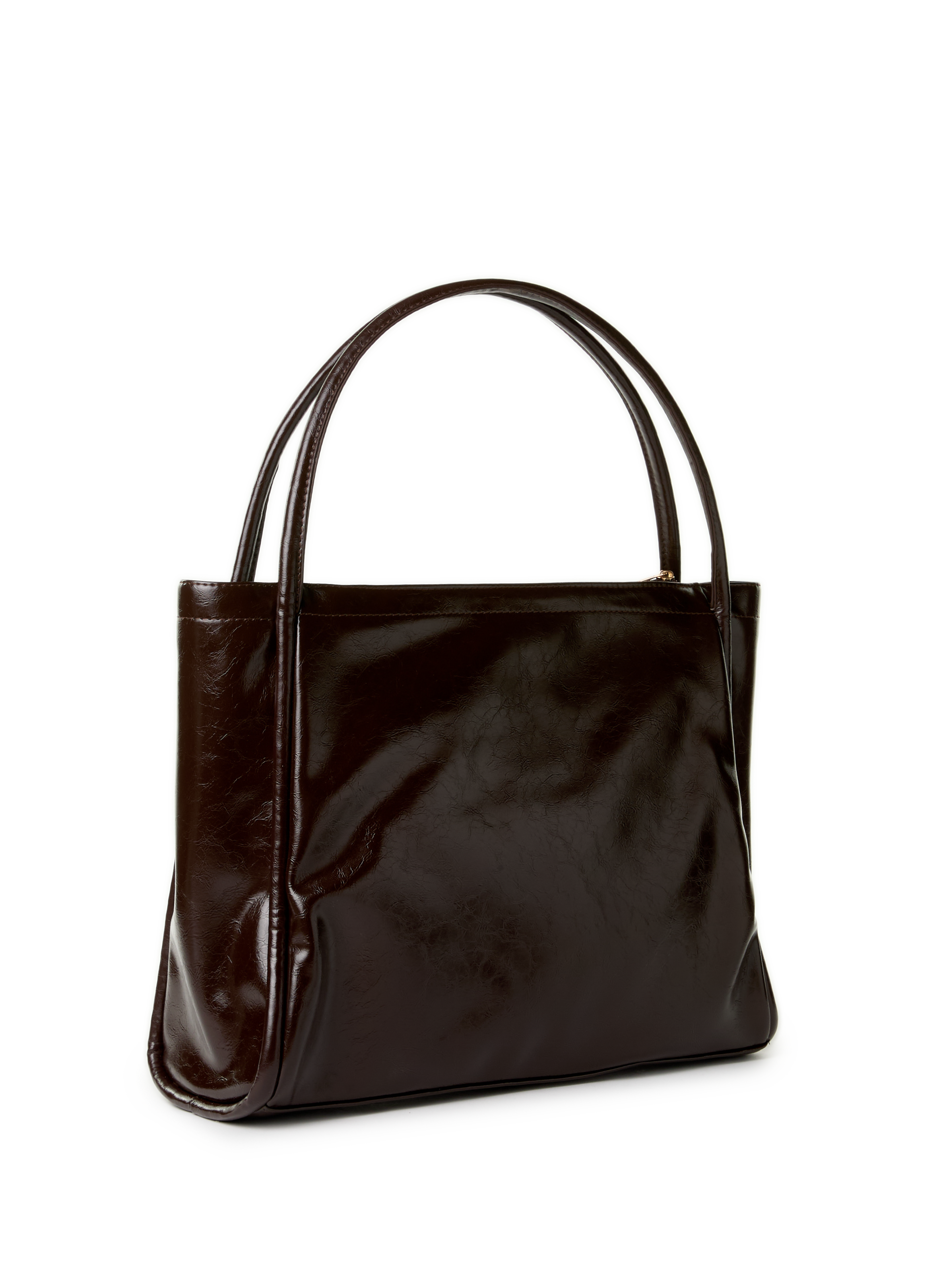 Sac cabas craquelé AU PRINTEMPS PARIS Marron