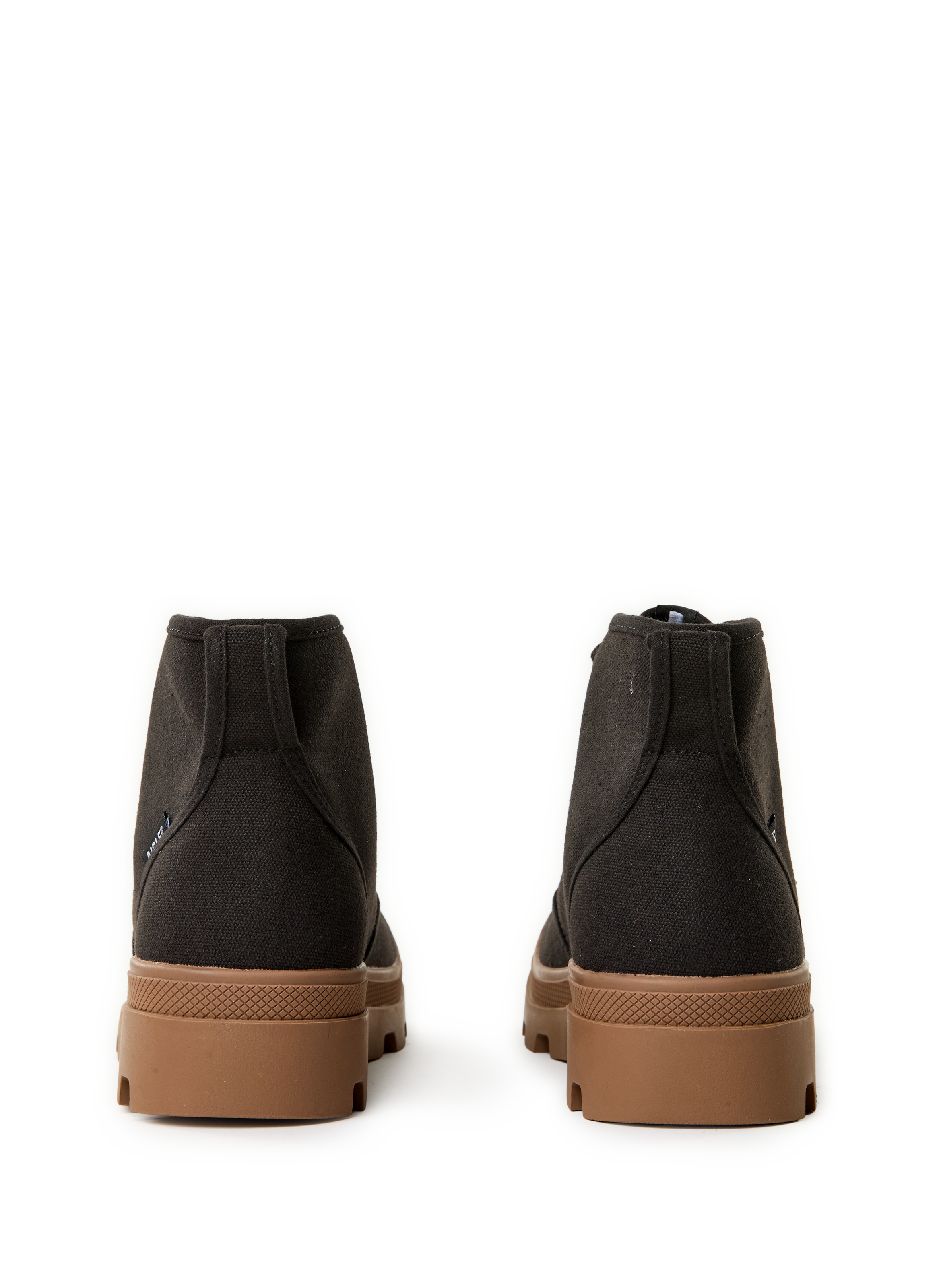 Baskets compensées en coton AIGLE Noir