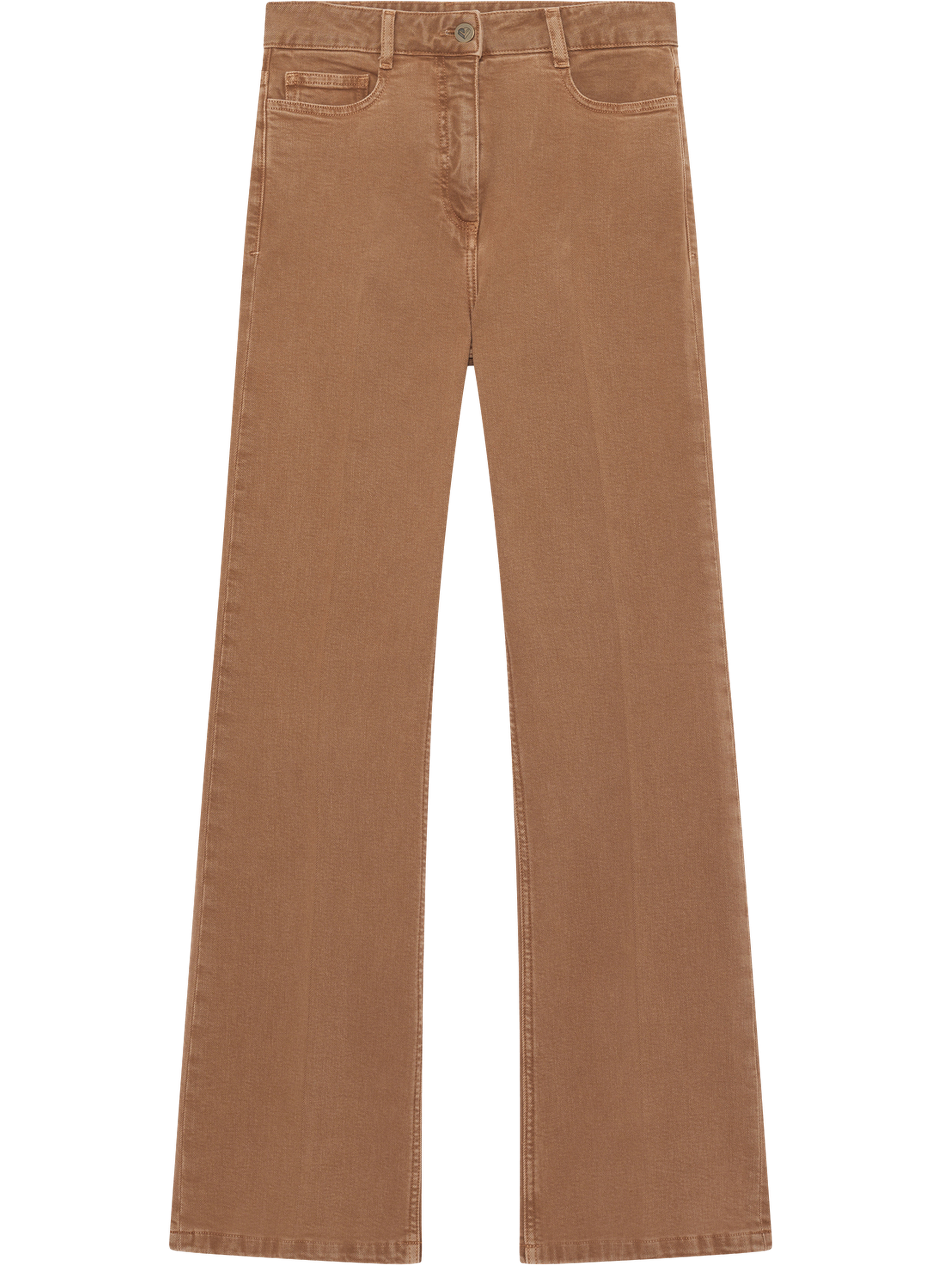 Jean large effet vieilli - carina PABLO Marron