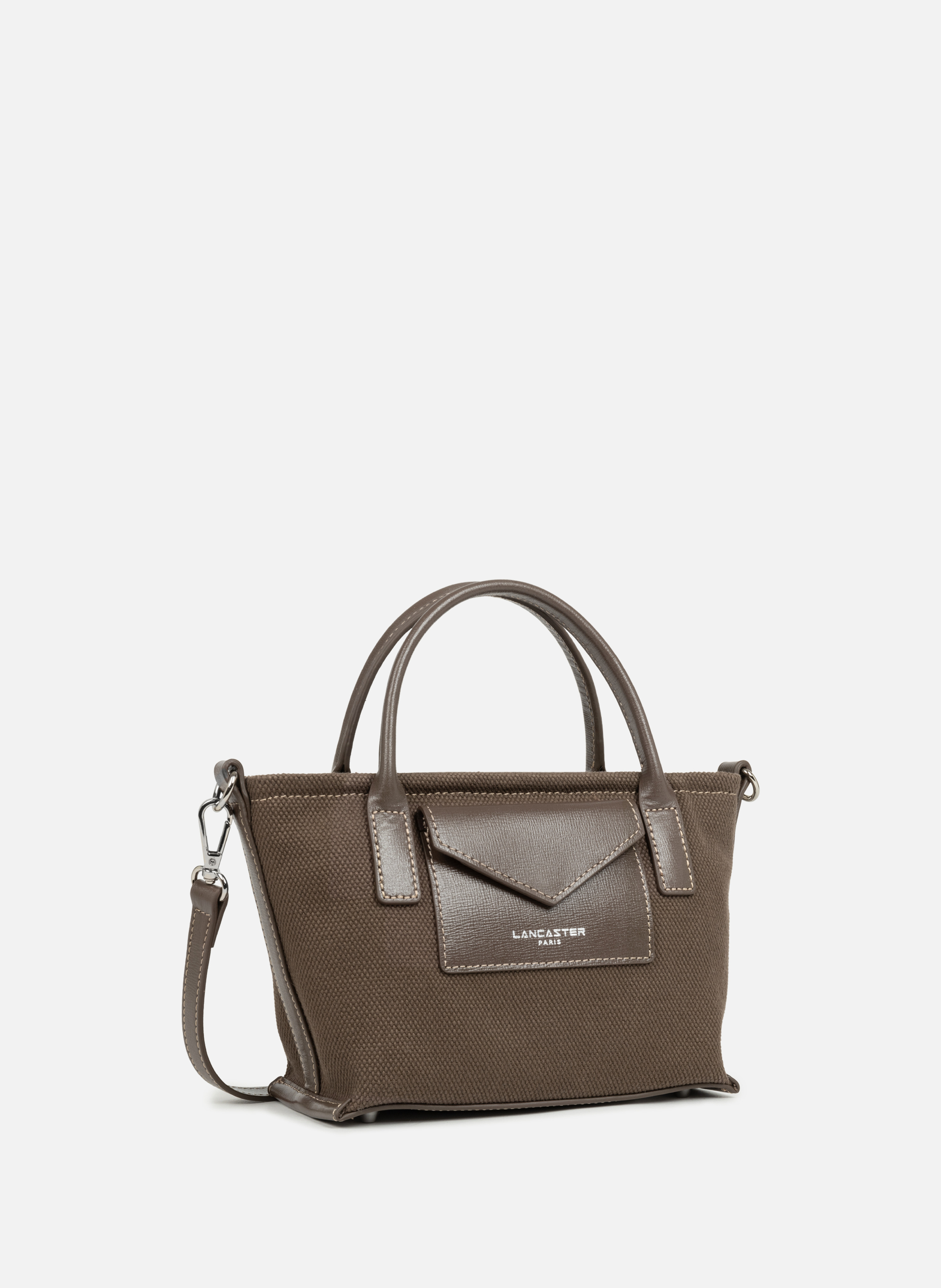 Mini tote bag - Canvas KBA LANCASTER Brown