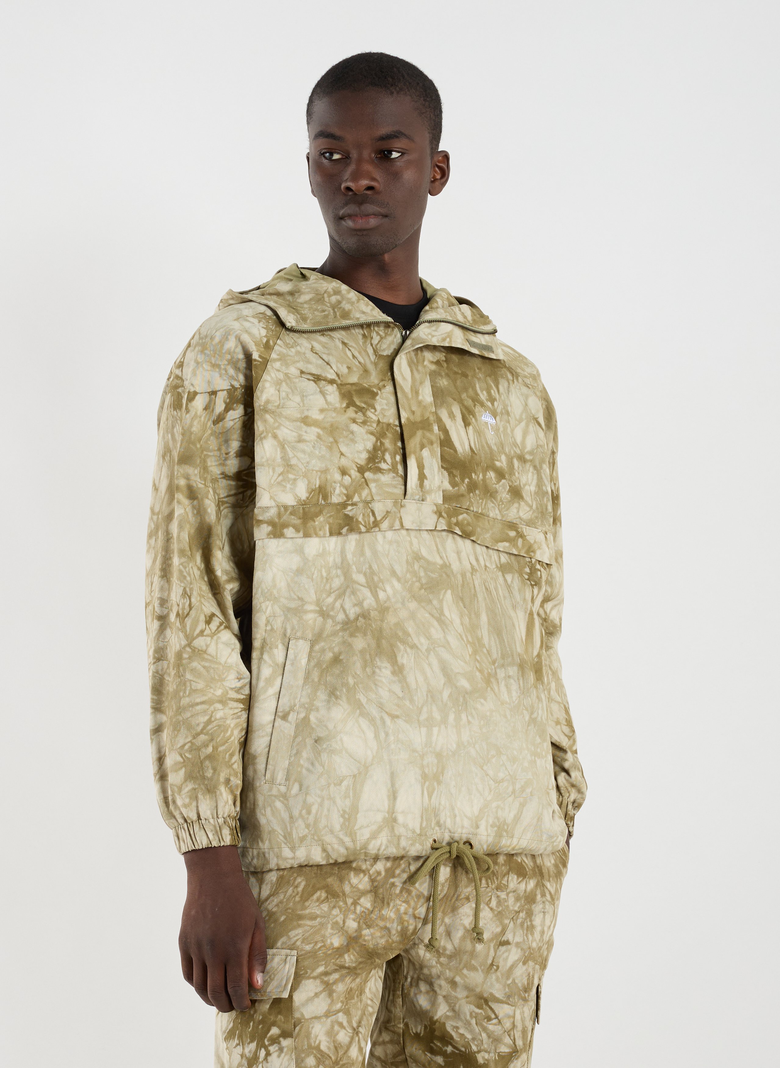 HELAS CAPS Blouson col montant en coton mélangé Beige