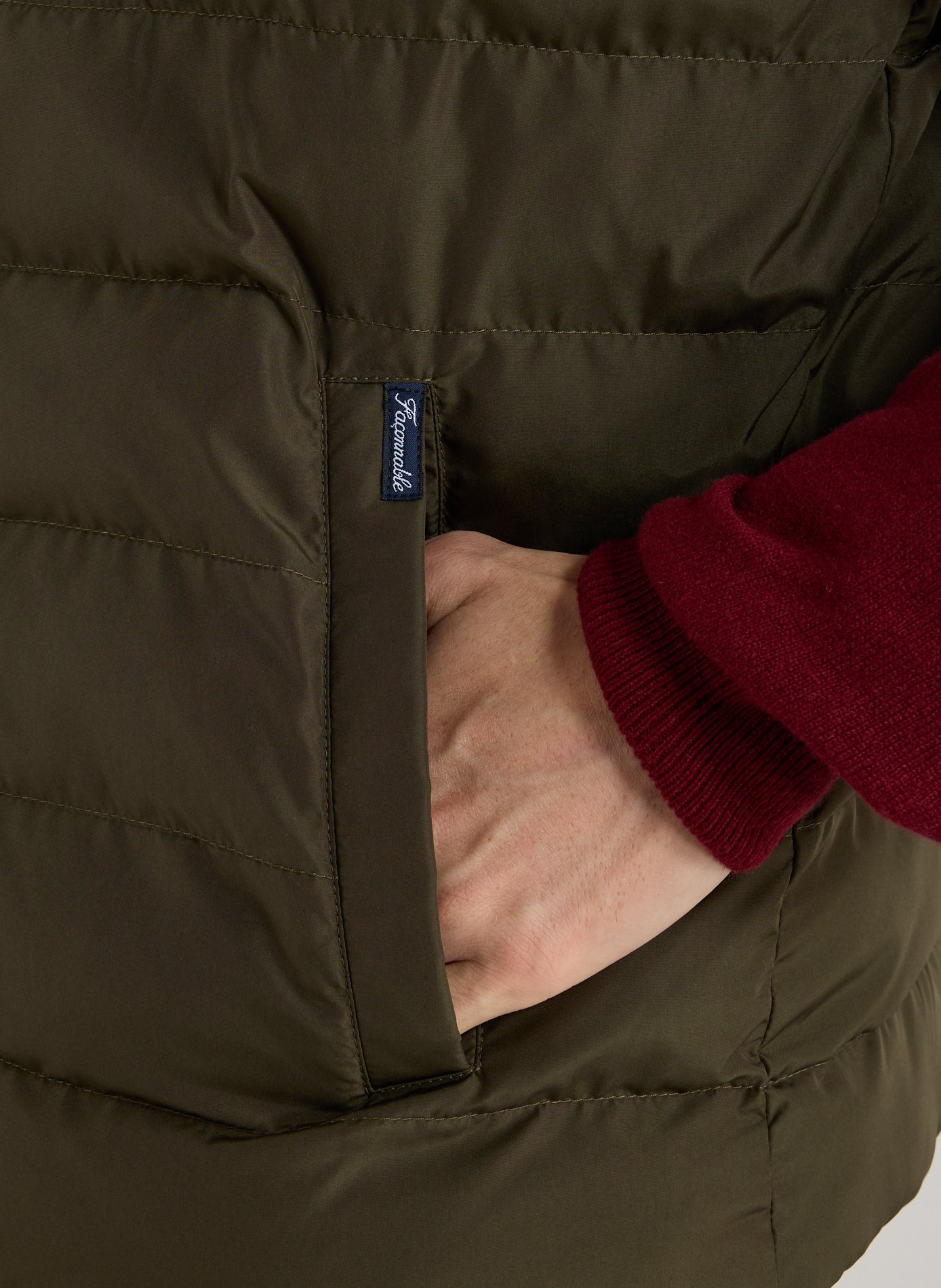 Blouson matelassé sans manches FACONNABLE Kaki