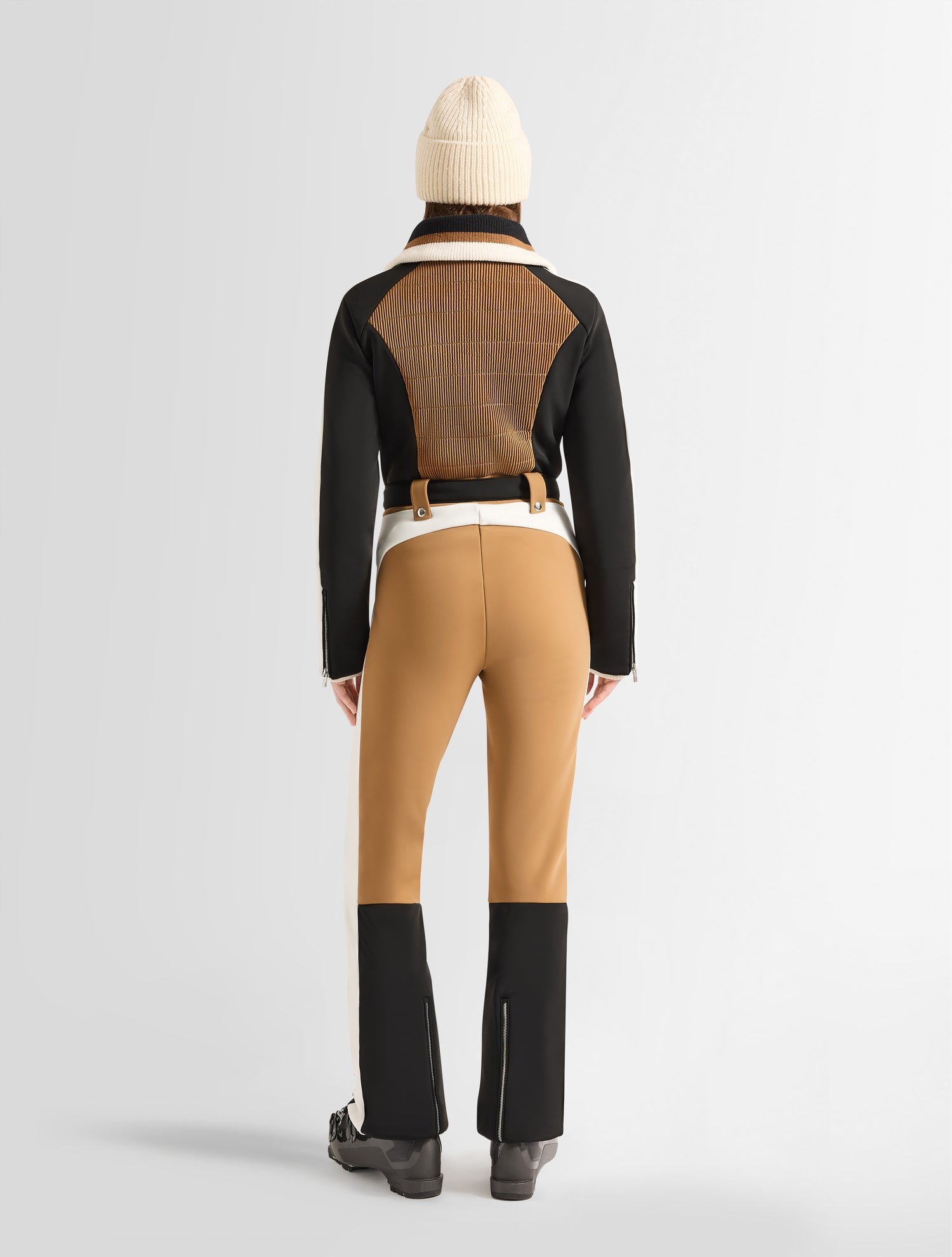 Combinaison de ski jorket col tailleur coupe ajusté FUSALP Beige