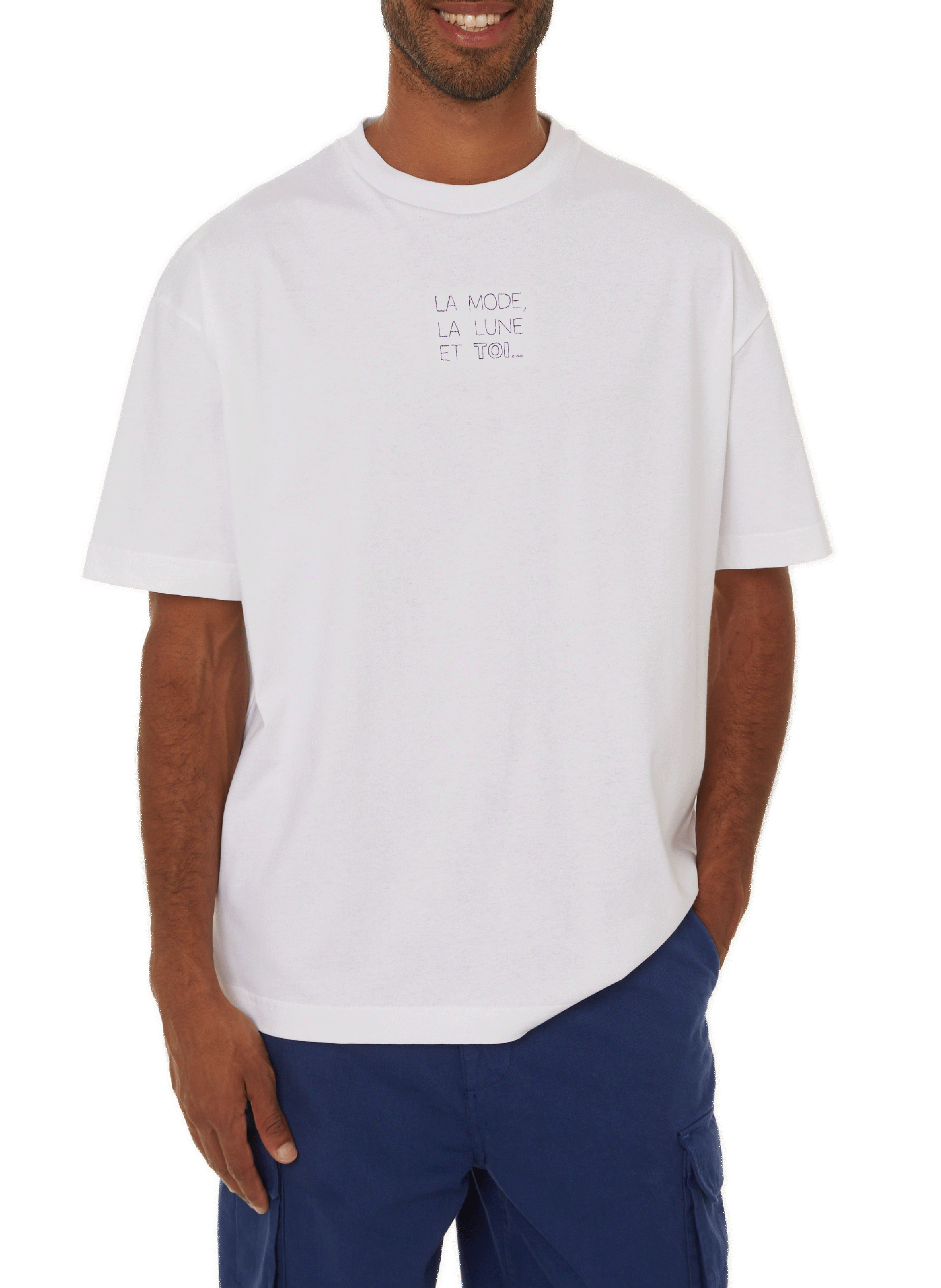 SAISON 1865 T-shirt with embroidered inscription White