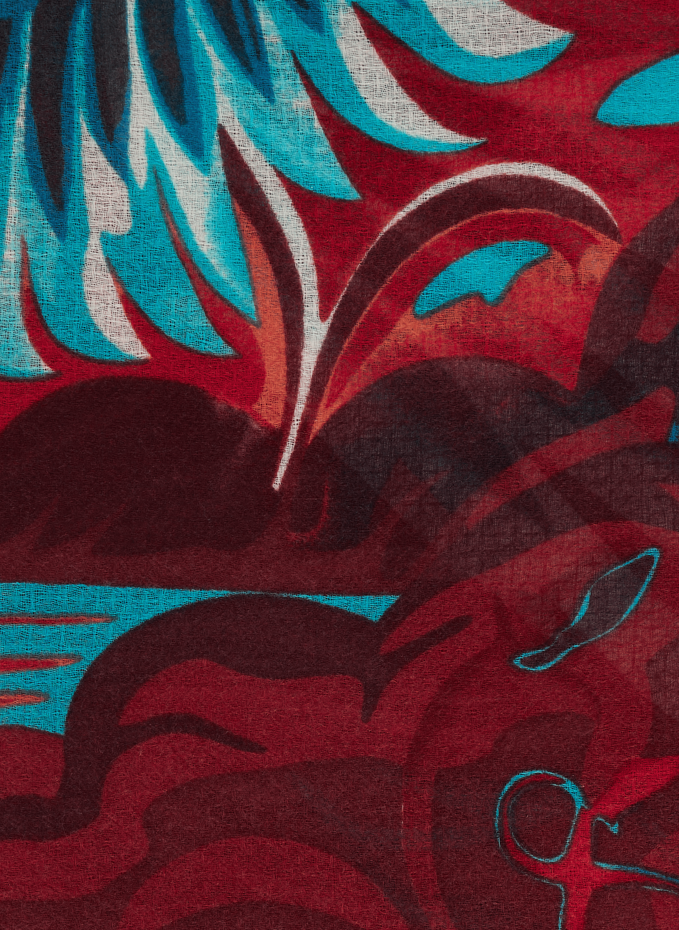 Echarpe Isadora en laine et soie  PETRUSSE Rouge