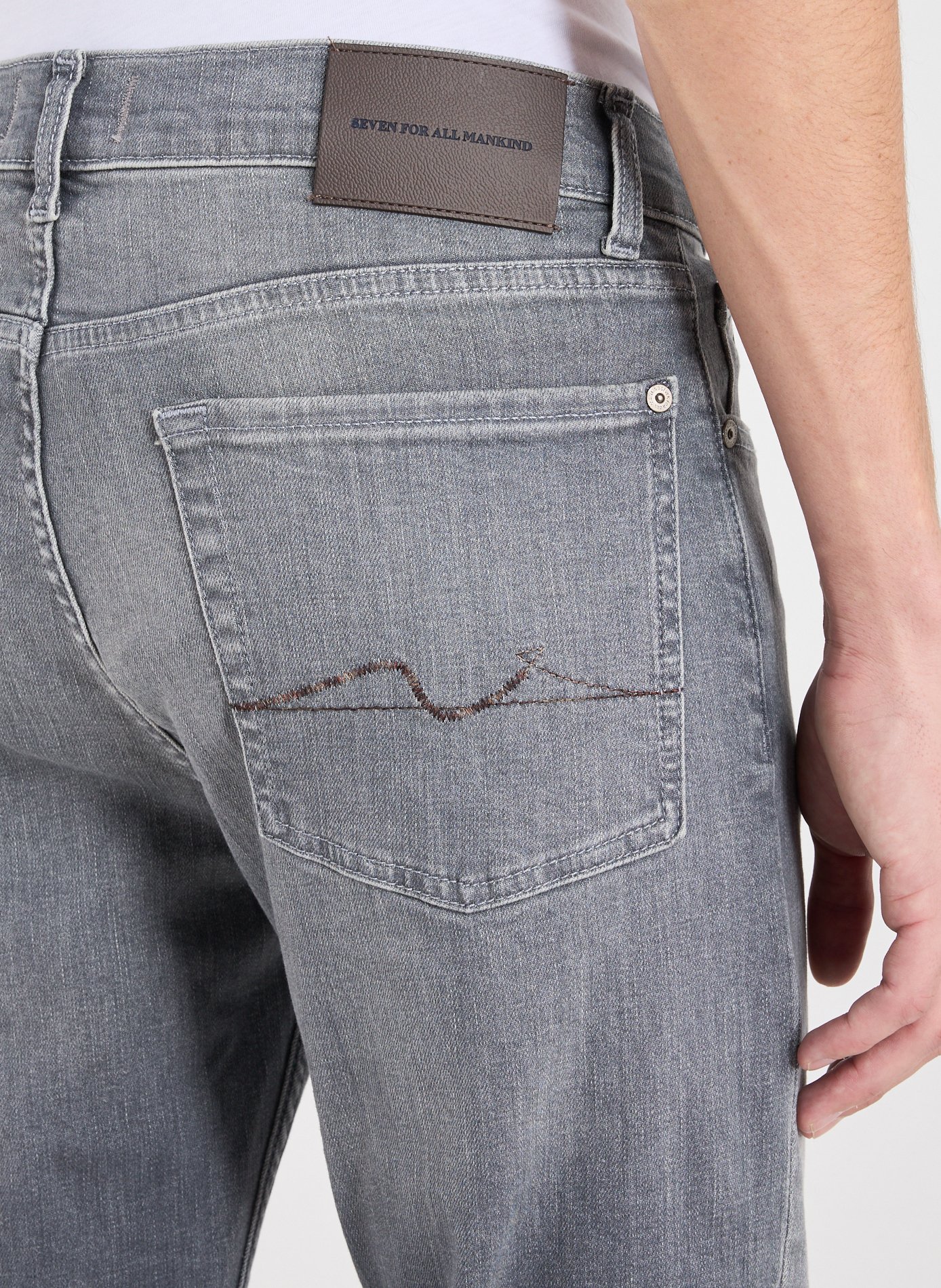 Slim cotton jeans 7 FOR ALL MANKIND Grey