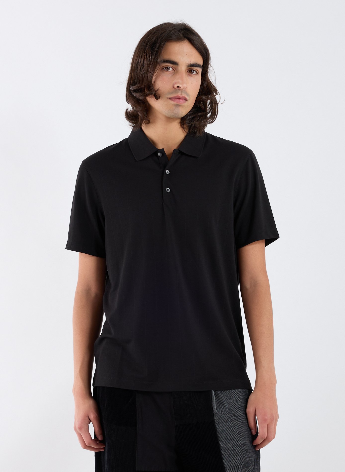 CALVIN KLEIN Jacquard Polo Black