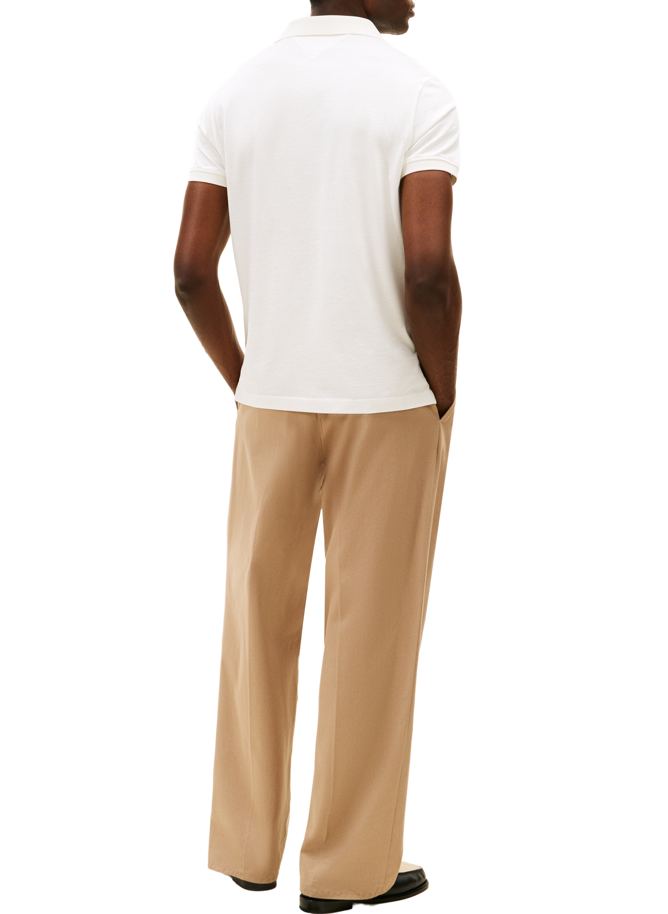 Polo manches courtes en coton TOMMY HILFIGER Blanc