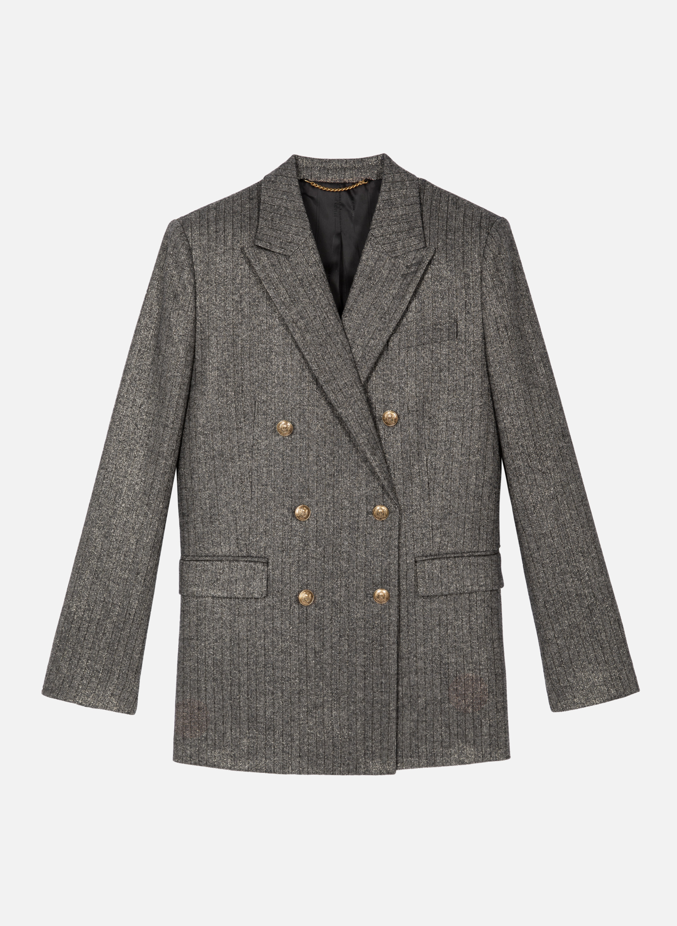 Veste tailleur à chevrons lurex THE KOOPLES Noir