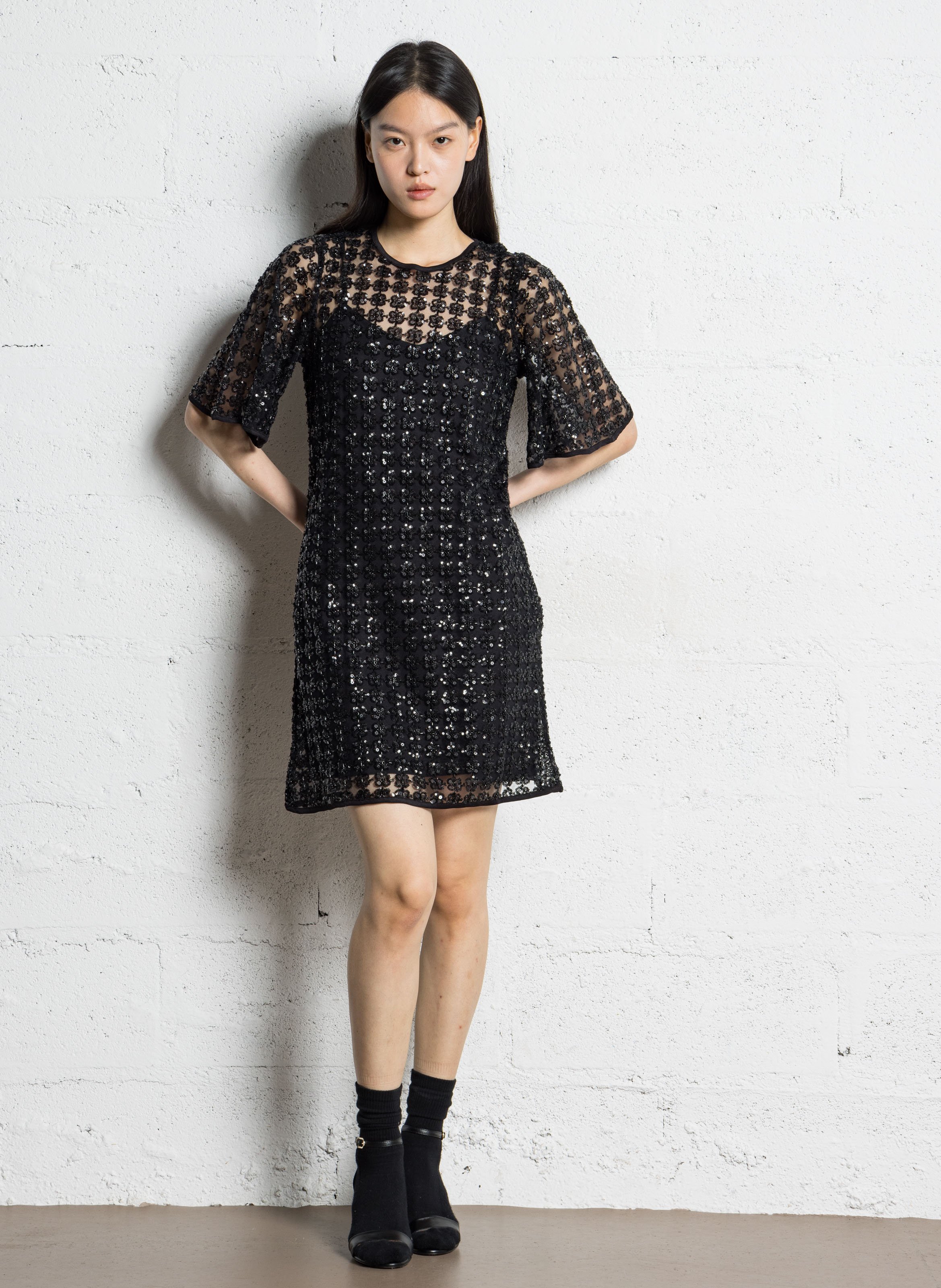 Sandales à talons en cuir vera MAISON 123 Noir