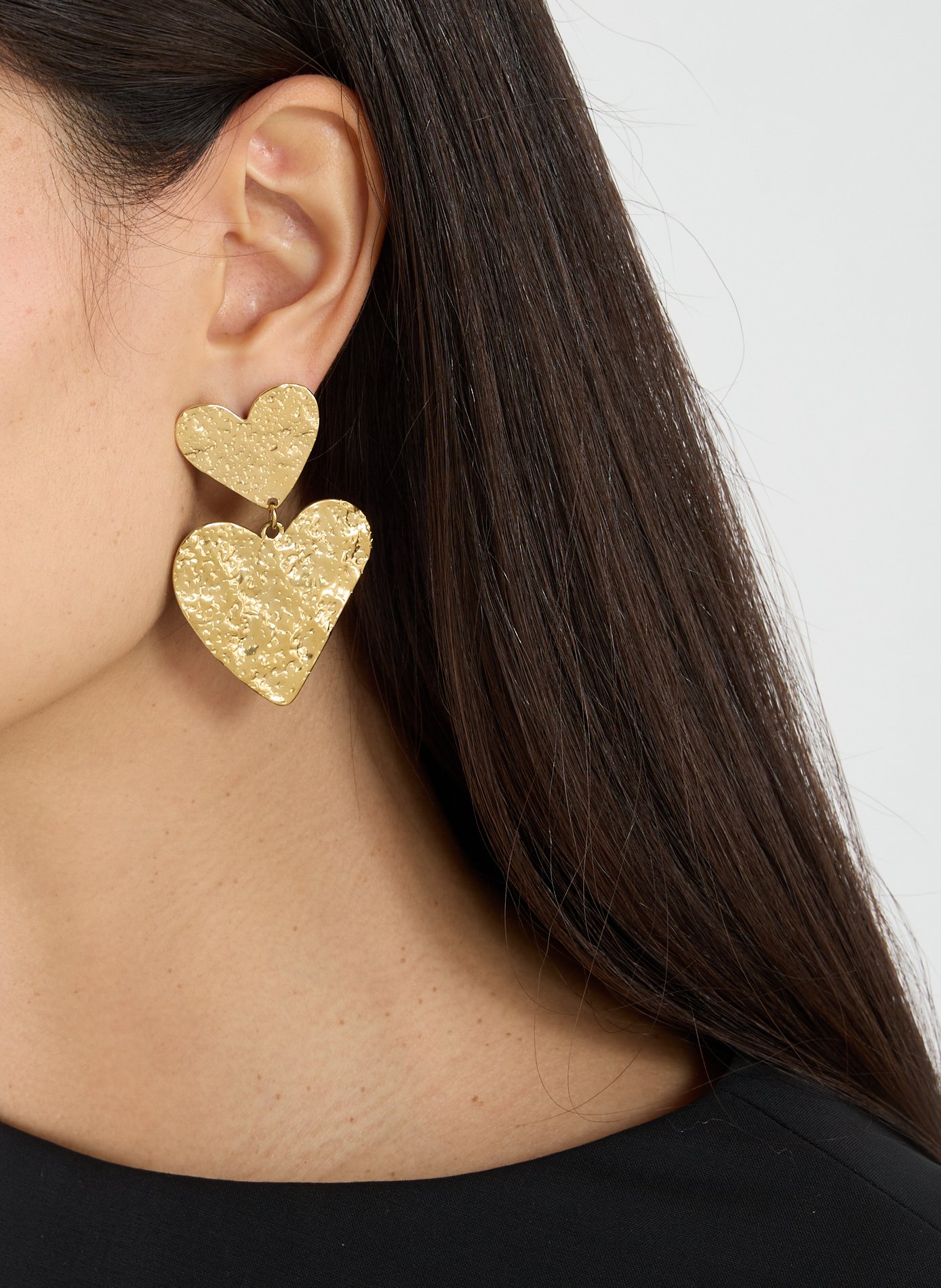 Heart-shaped earrings AU PRINTEMPS PARIS Golden