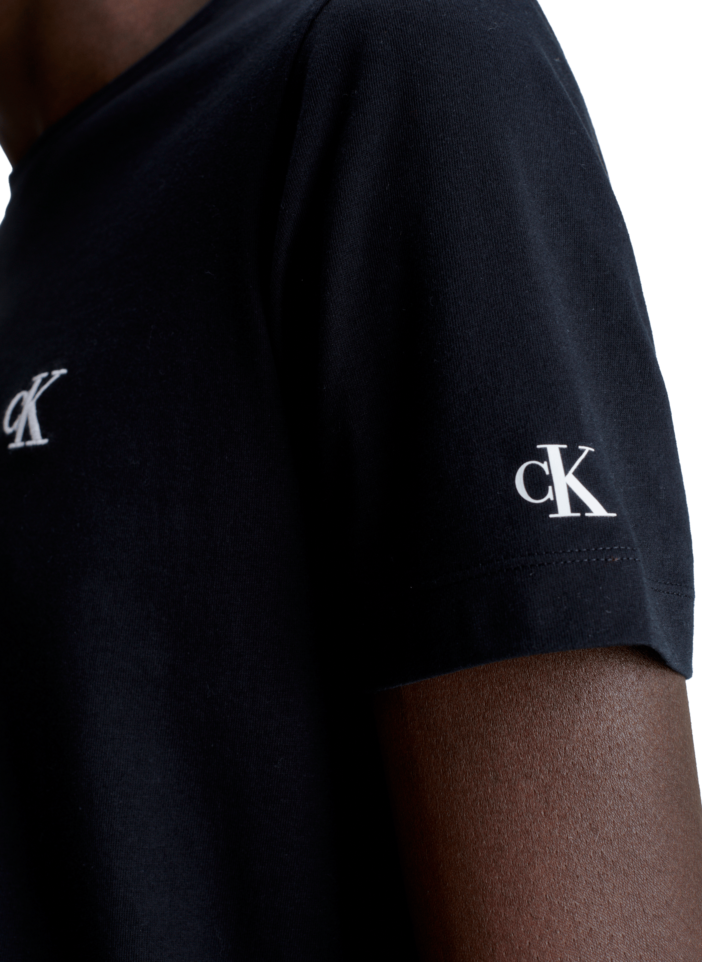 Round-neck cotton T-shirt CALVIN KLEIN Black