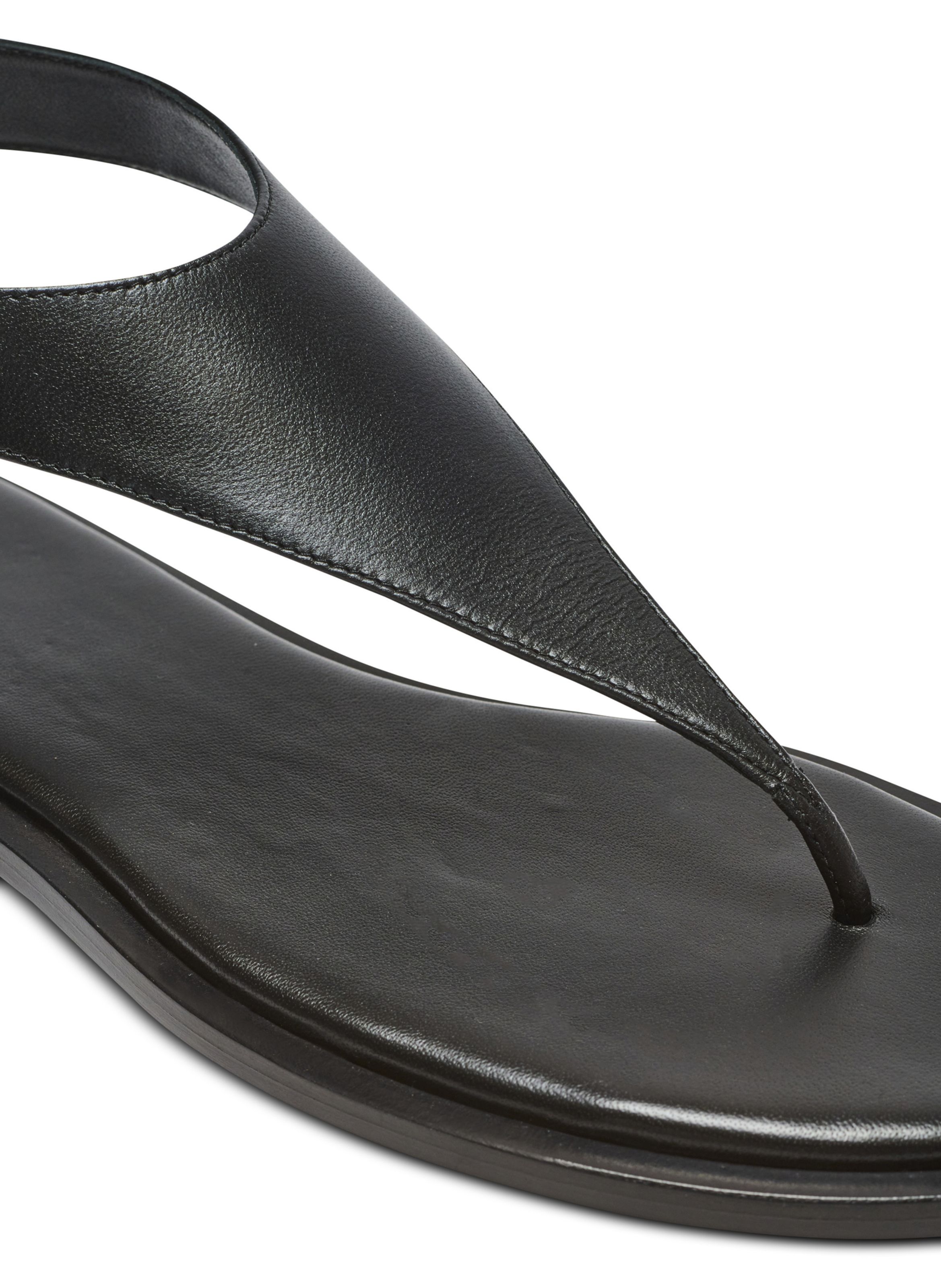 Sandales plates entre-doigts anthem en cuir d’agneau BALMAIN Noir