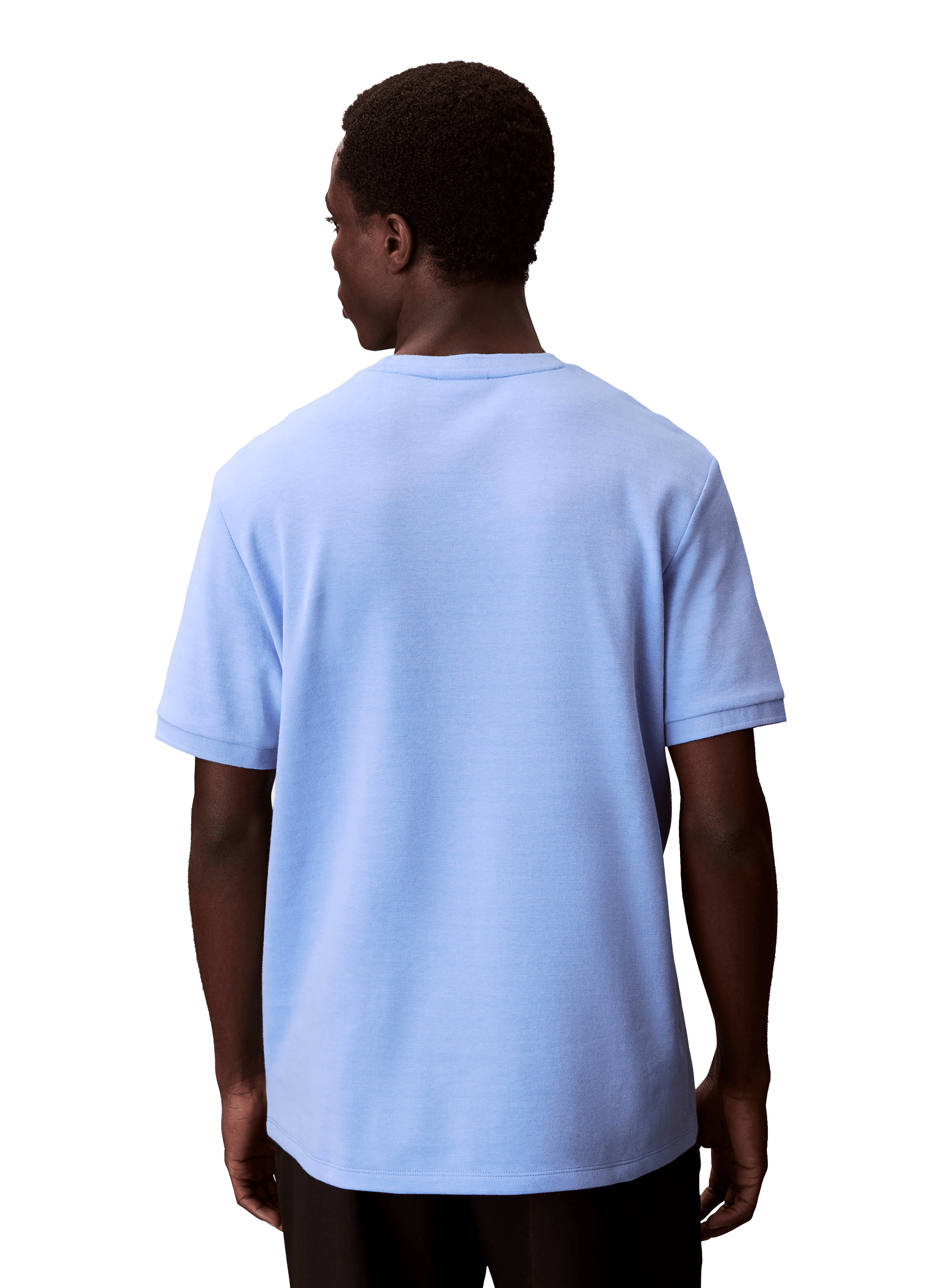 T-shirt manches courtes en coton mélangé CALVIN KLEIN Bleu