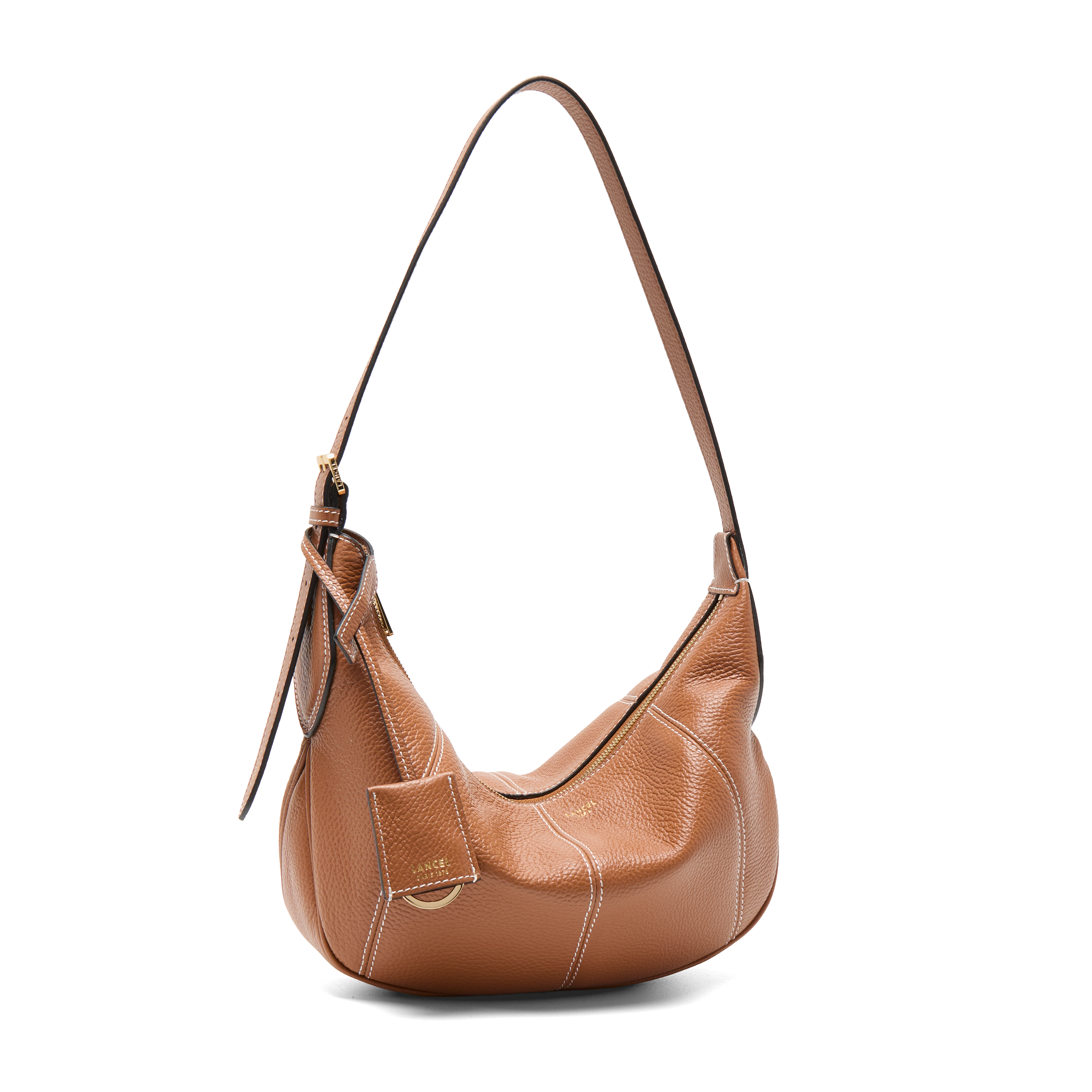 Sac hobo zippé m victoire de lancel en cuir LANCEL Marron