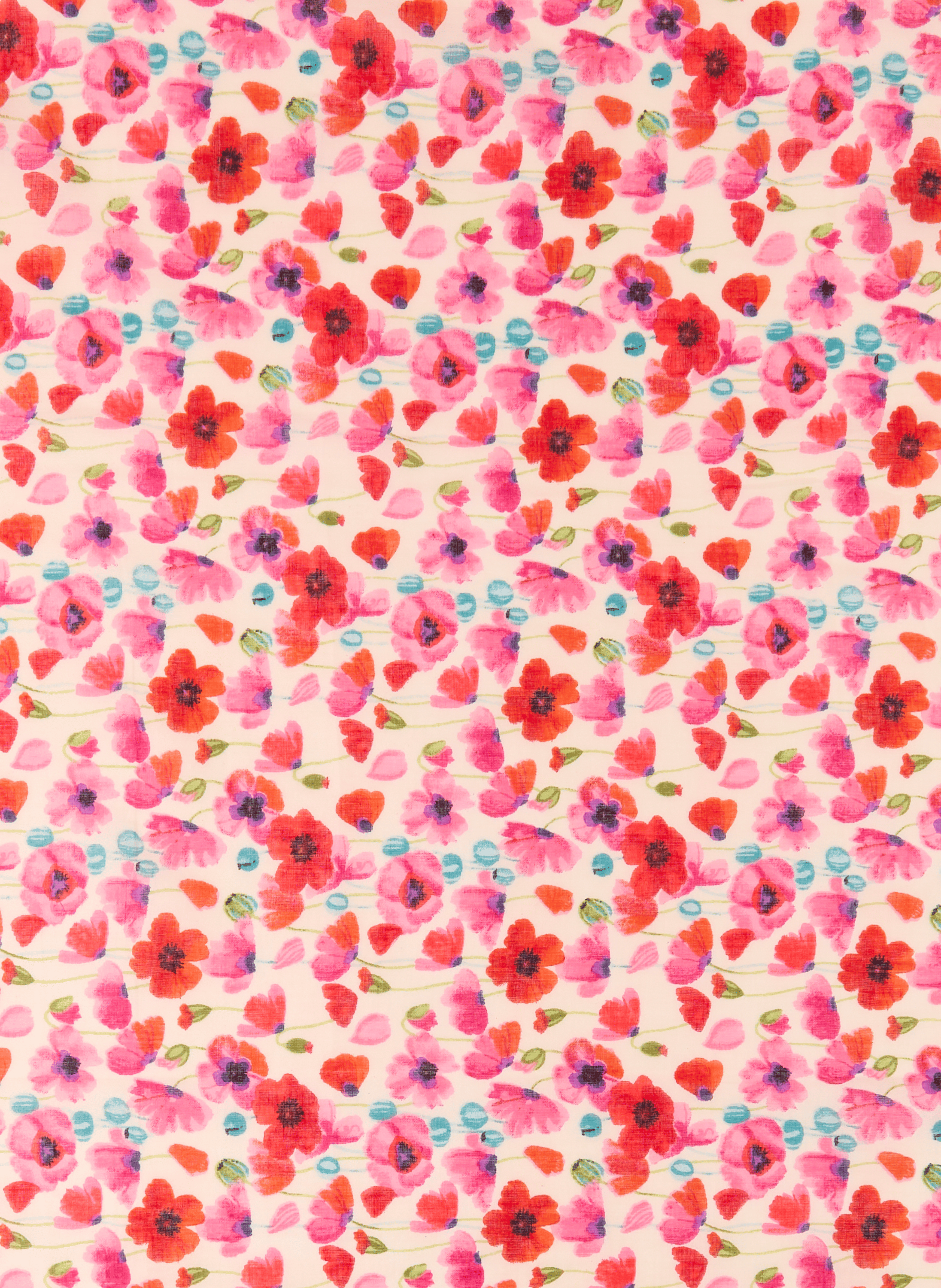 Etole imprimé fleuri en coton AU PRINTEMPS PARIS Rose