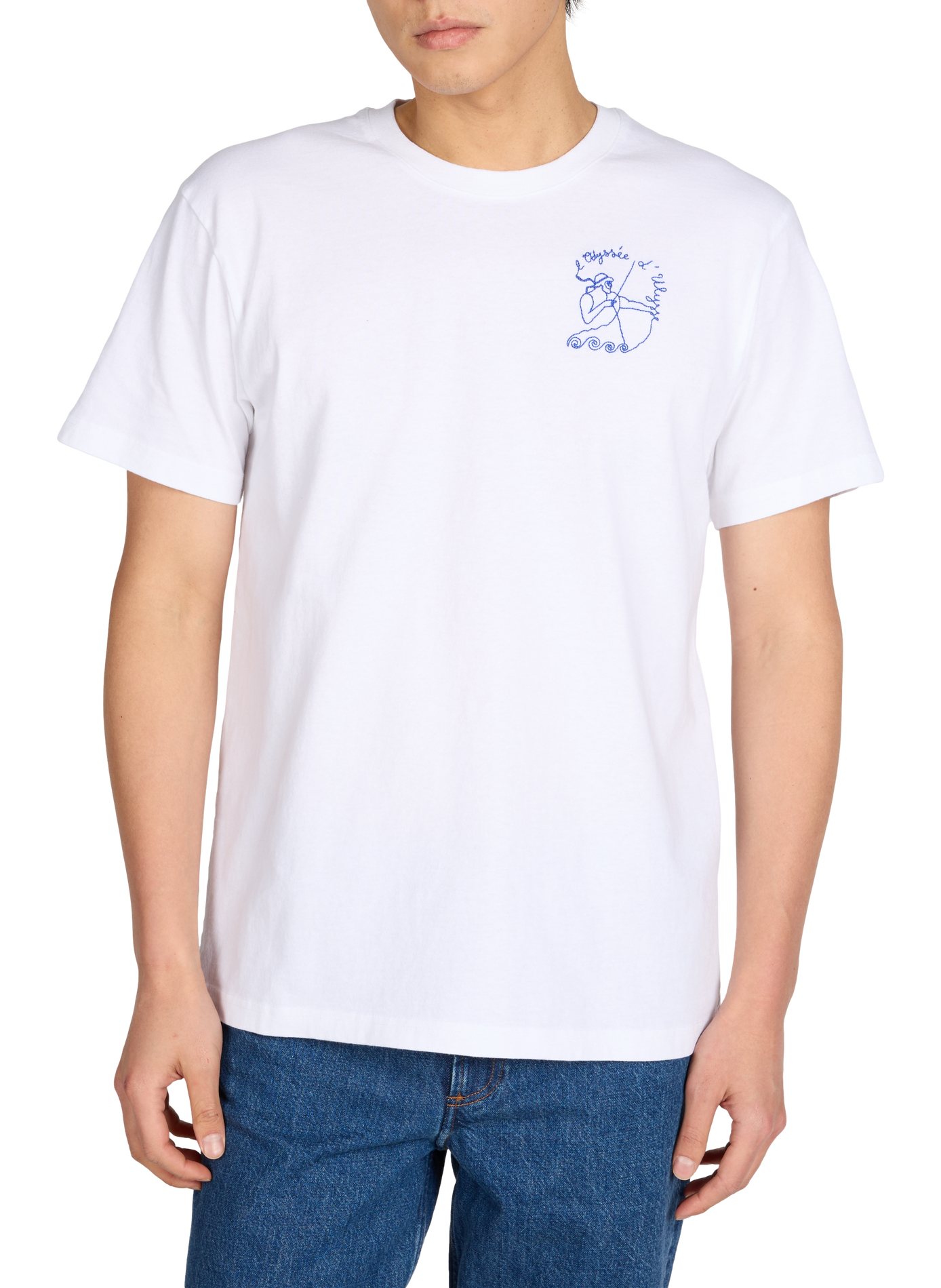 Patureau embroidered organic cotton T-shirt MAISON LABICHE White