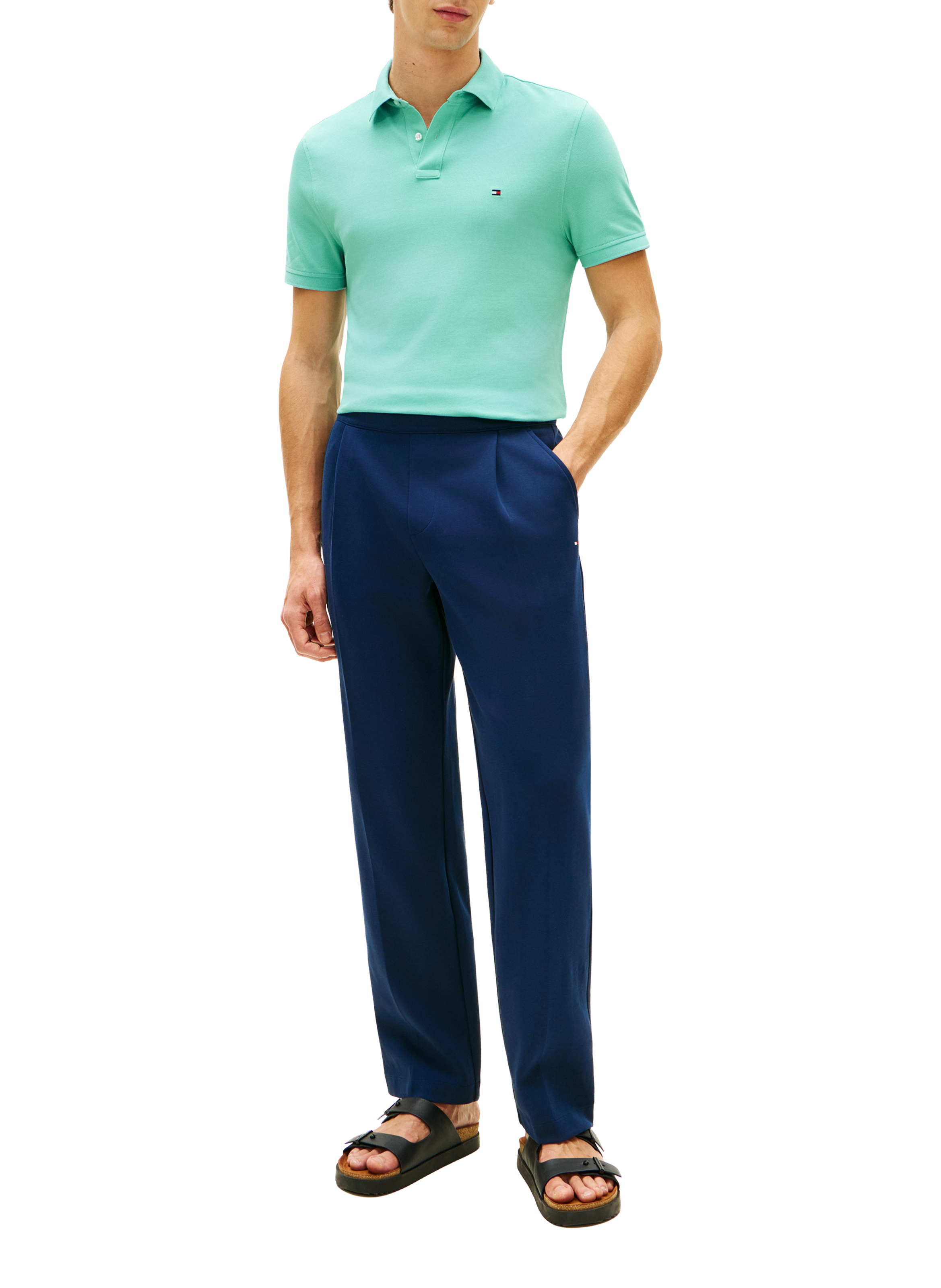 Polo en coton organique TOMMY HILFIGER Bleu