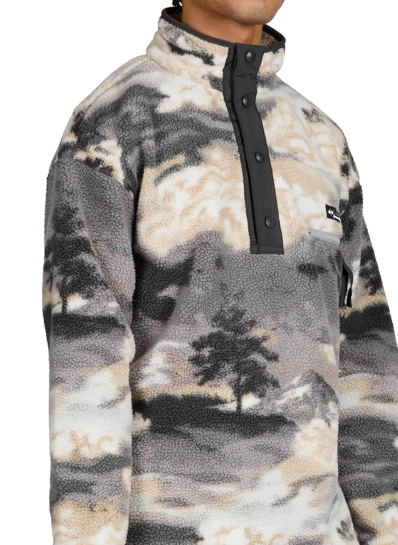 Helvetia printed fleece COLUMBIA Grey