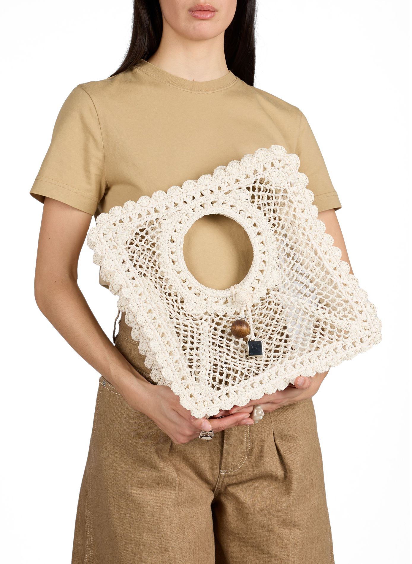 Sac à main Le Petit Carre Spiaggia JACQUEMUS Blanc