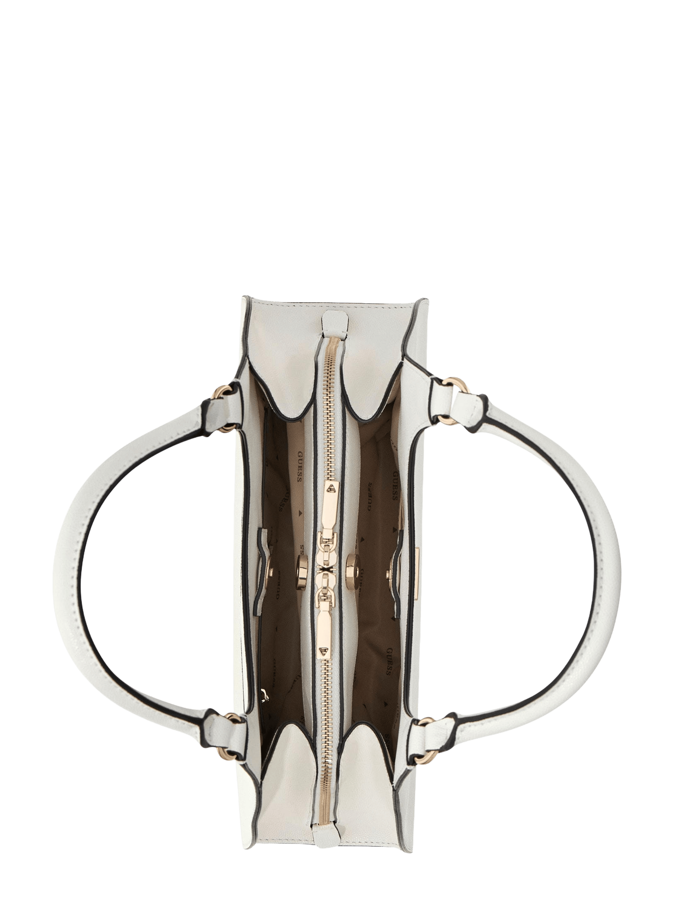 Borsa a tracolla Isobel con tracolla removibile GUESS Bianco