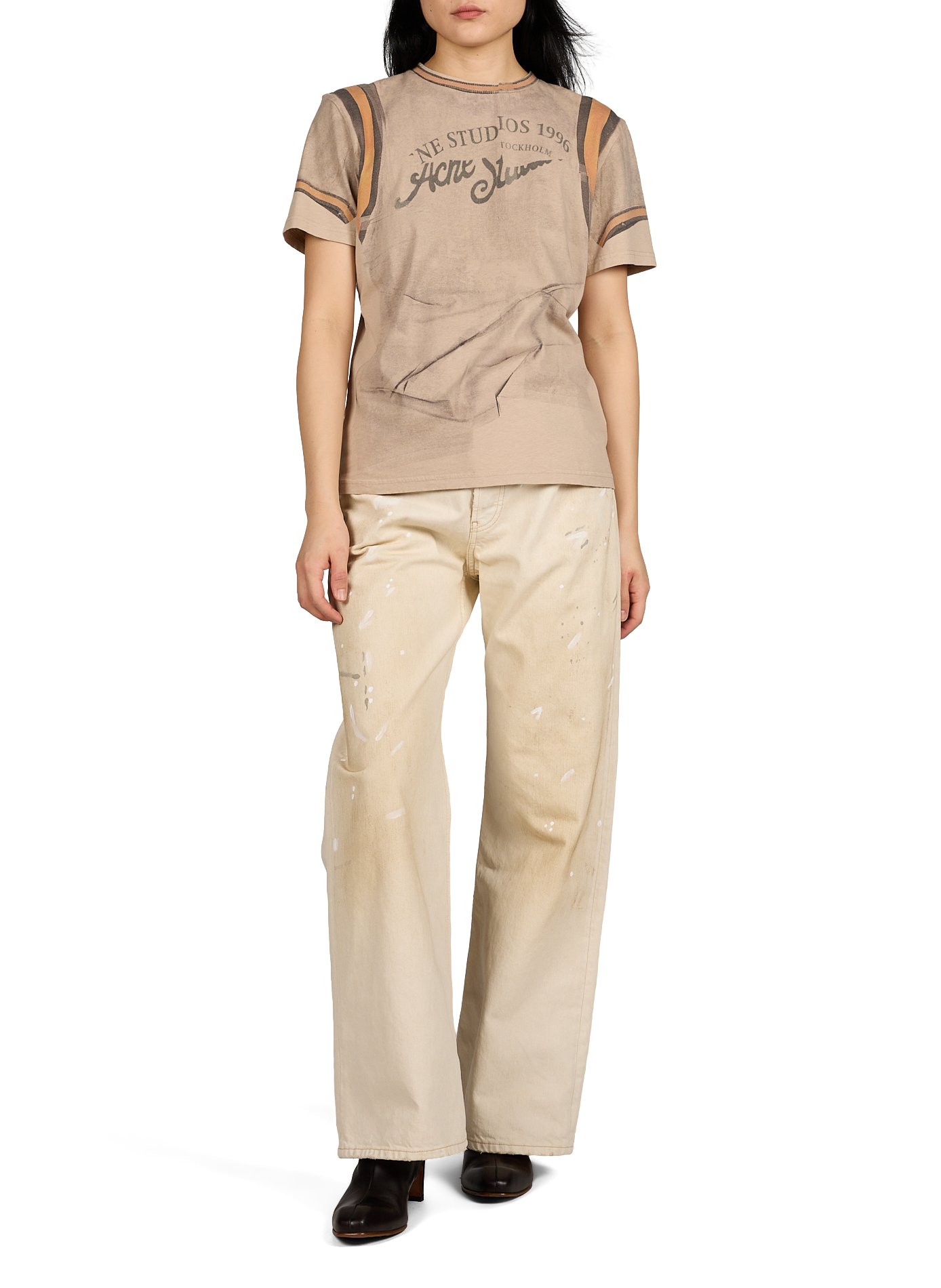 Bedrukt T-shirt van biologisch katoen ACNE STUDIOS Veelkleurig