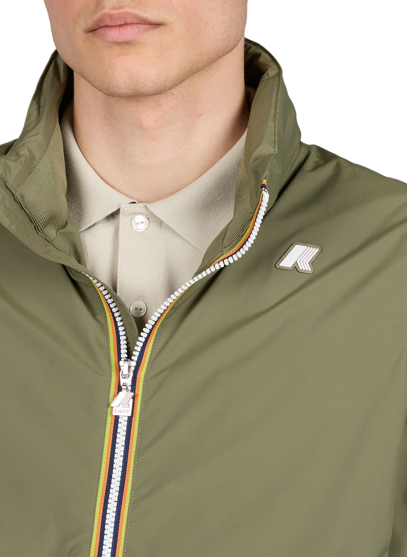 Veste imperméable à capuche K-WAY Vert