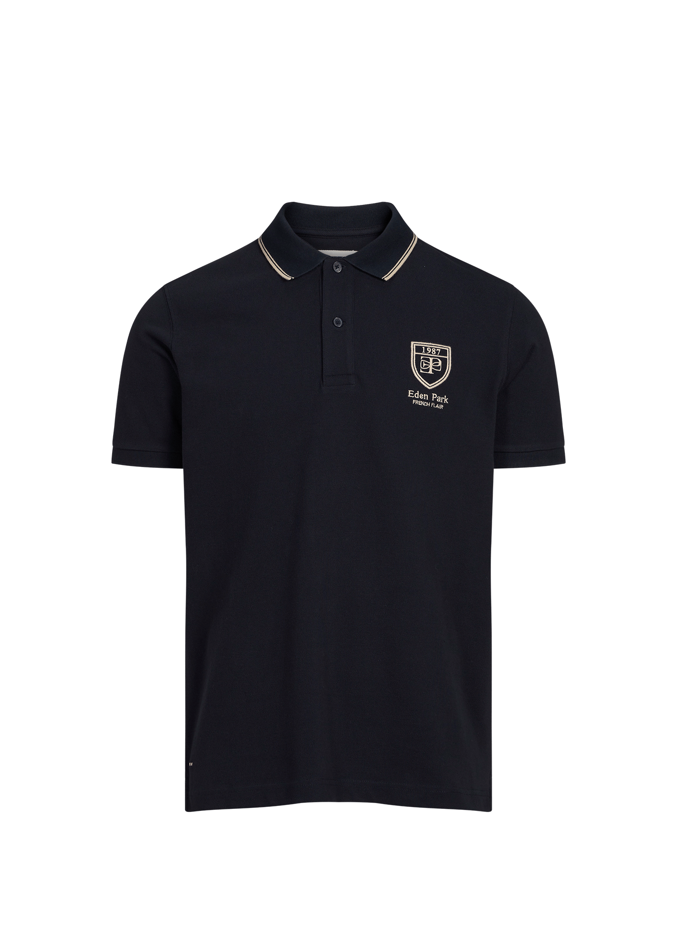 Short sleeve cotton polo shirt EDEN PARK Blue