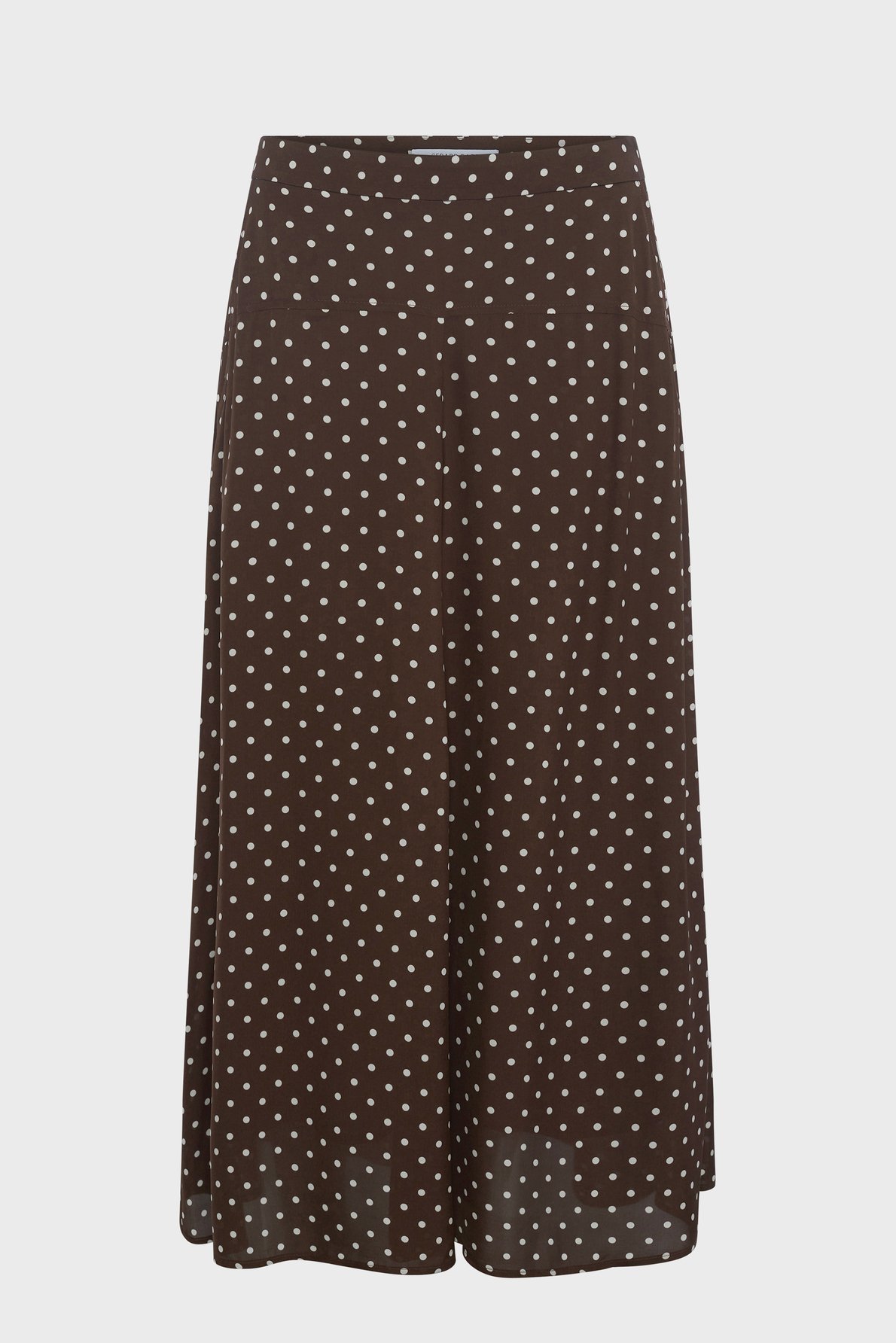 Jupe midi à pois - jihan GERARD DAREL Marron