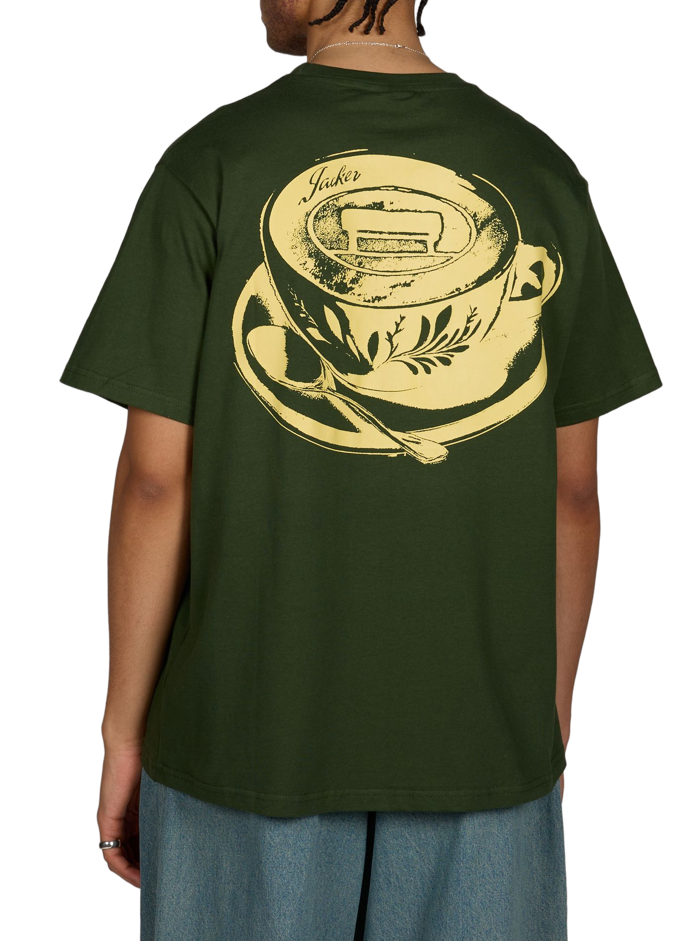 Maglietta stampata in cotone JACKER. Verde