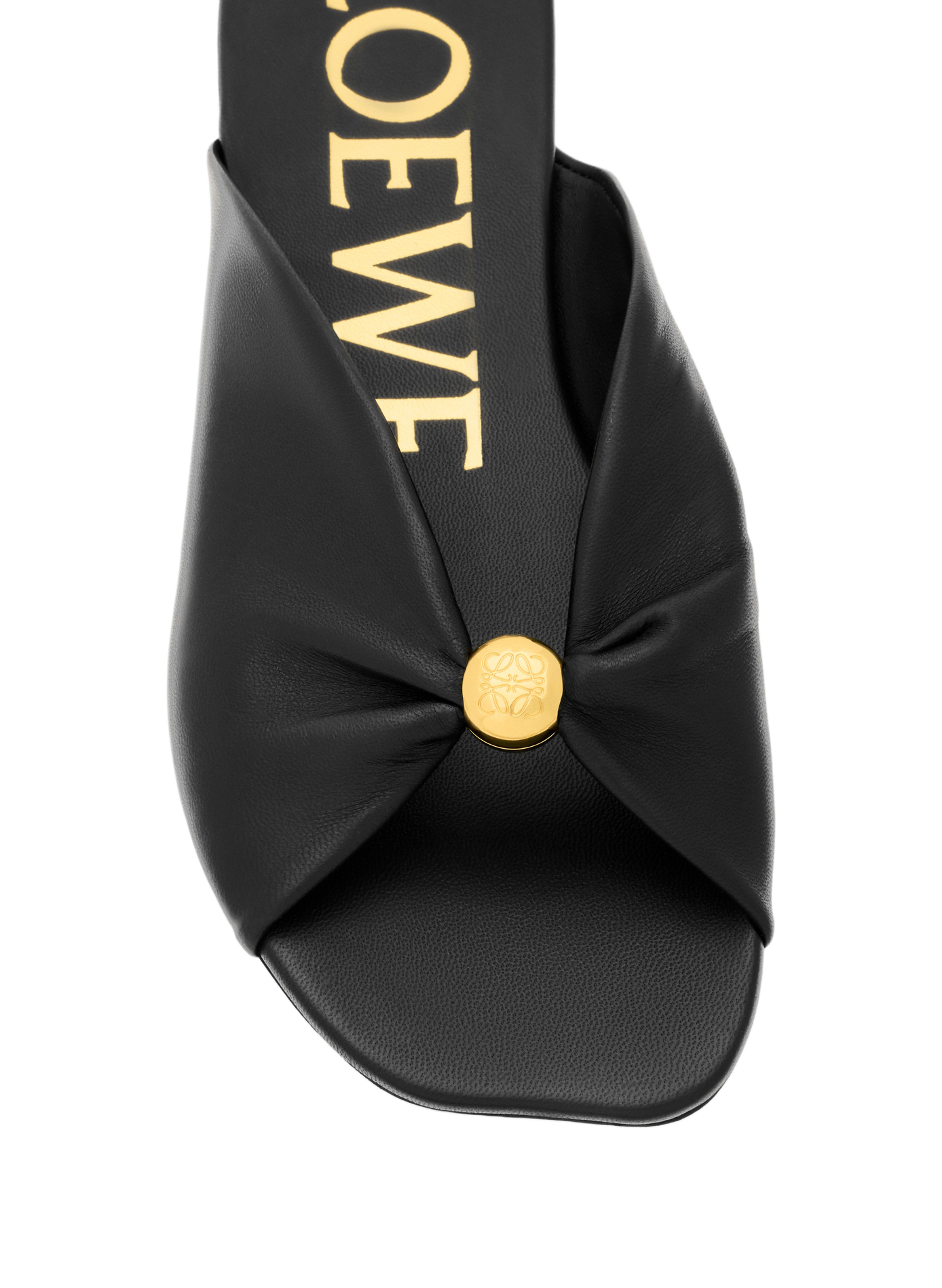 Mules Pebble Soft en cuir d'agneau nappa LOEWE Noir