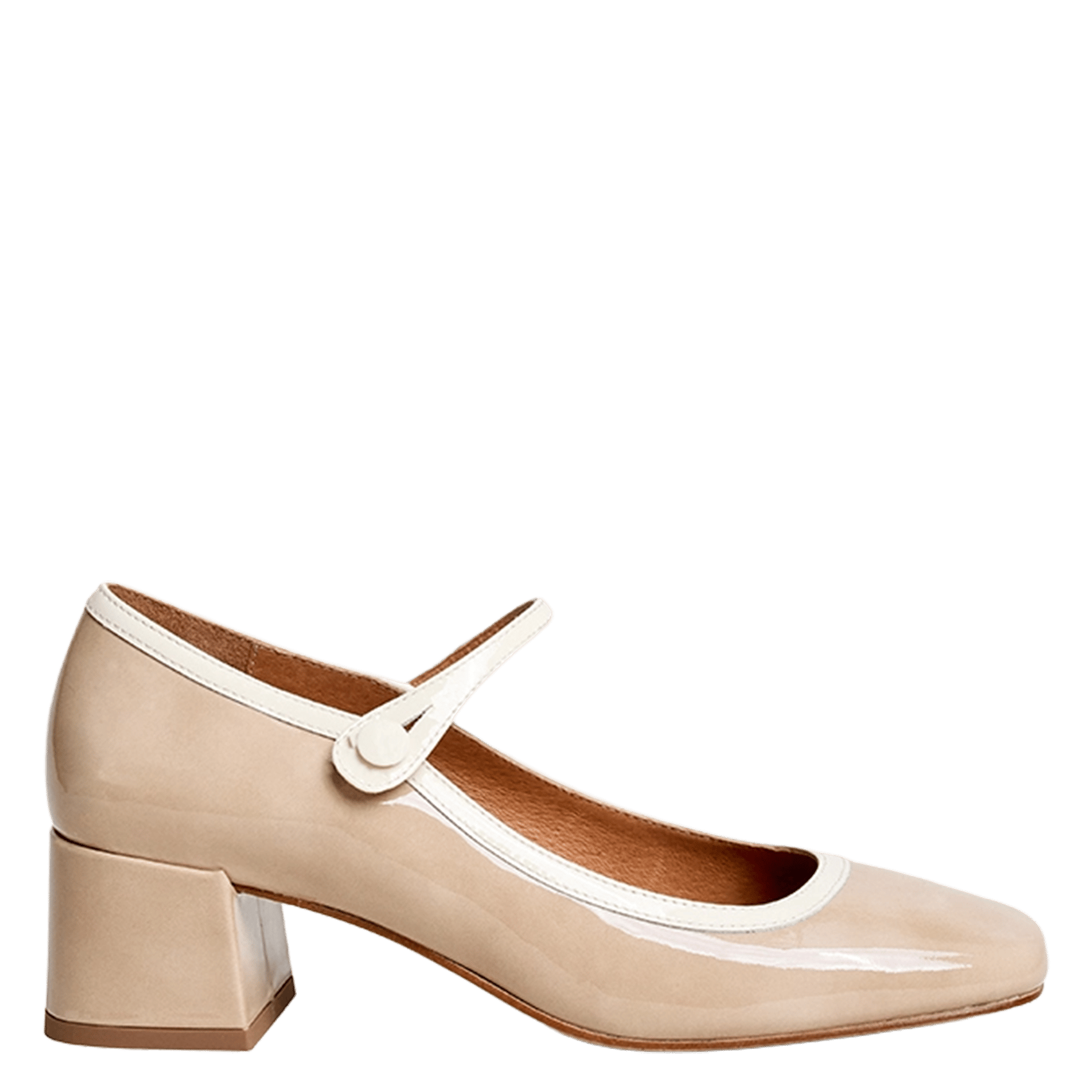 Escarpins en cuir vernis donzai JONAK Beige