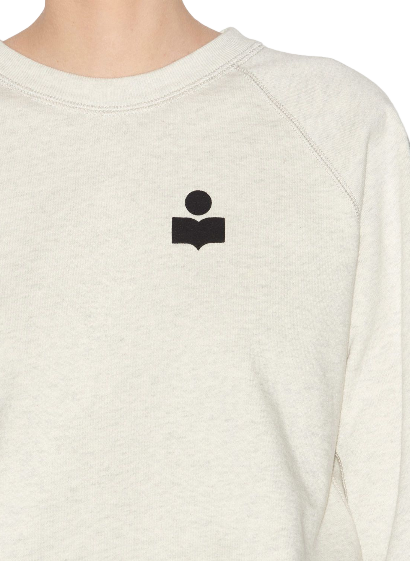 Sweatshirt with cotton logo ISABEL MARANT White