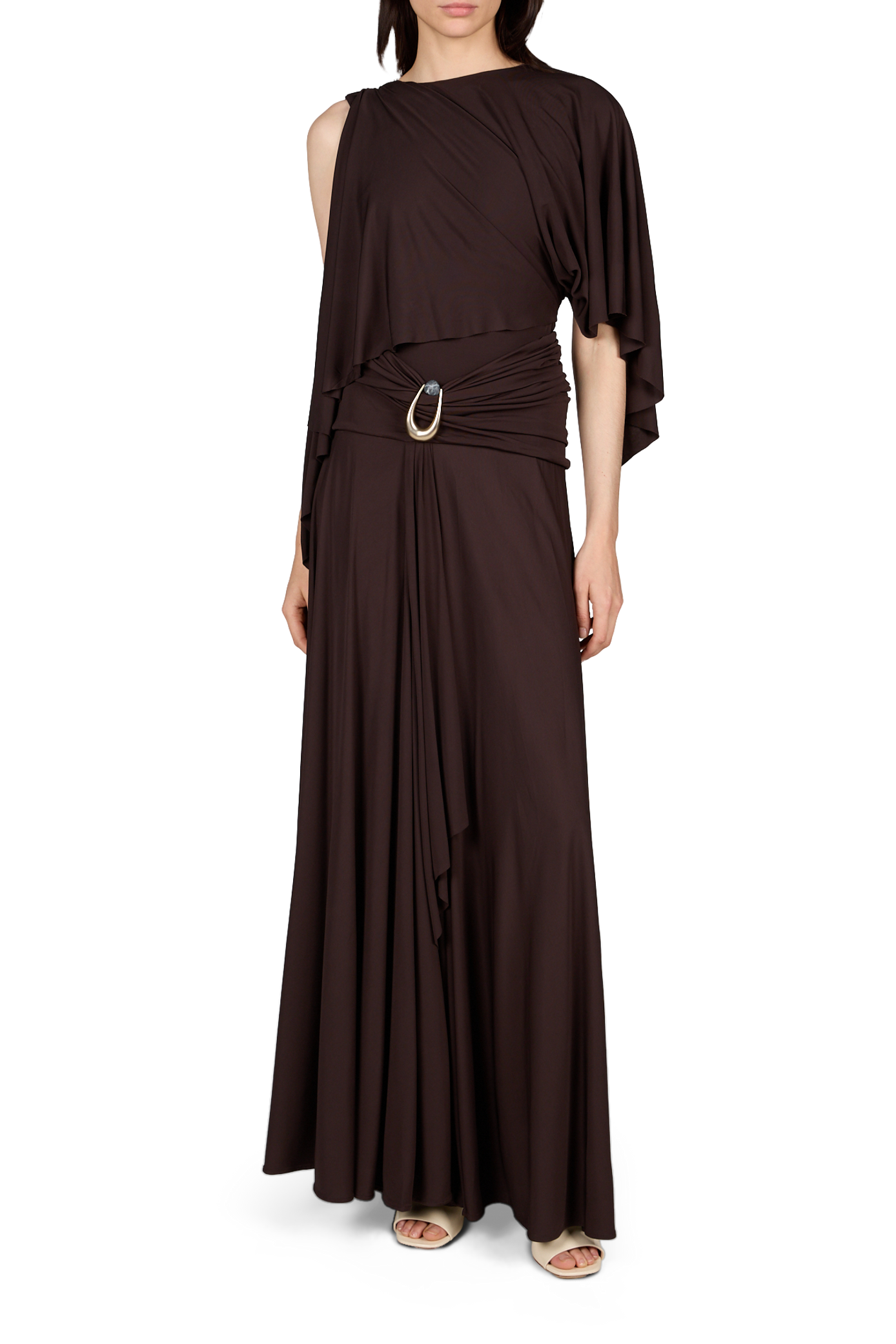 Fluid draped bodysuit CHRISTOPHER ESBER Brown