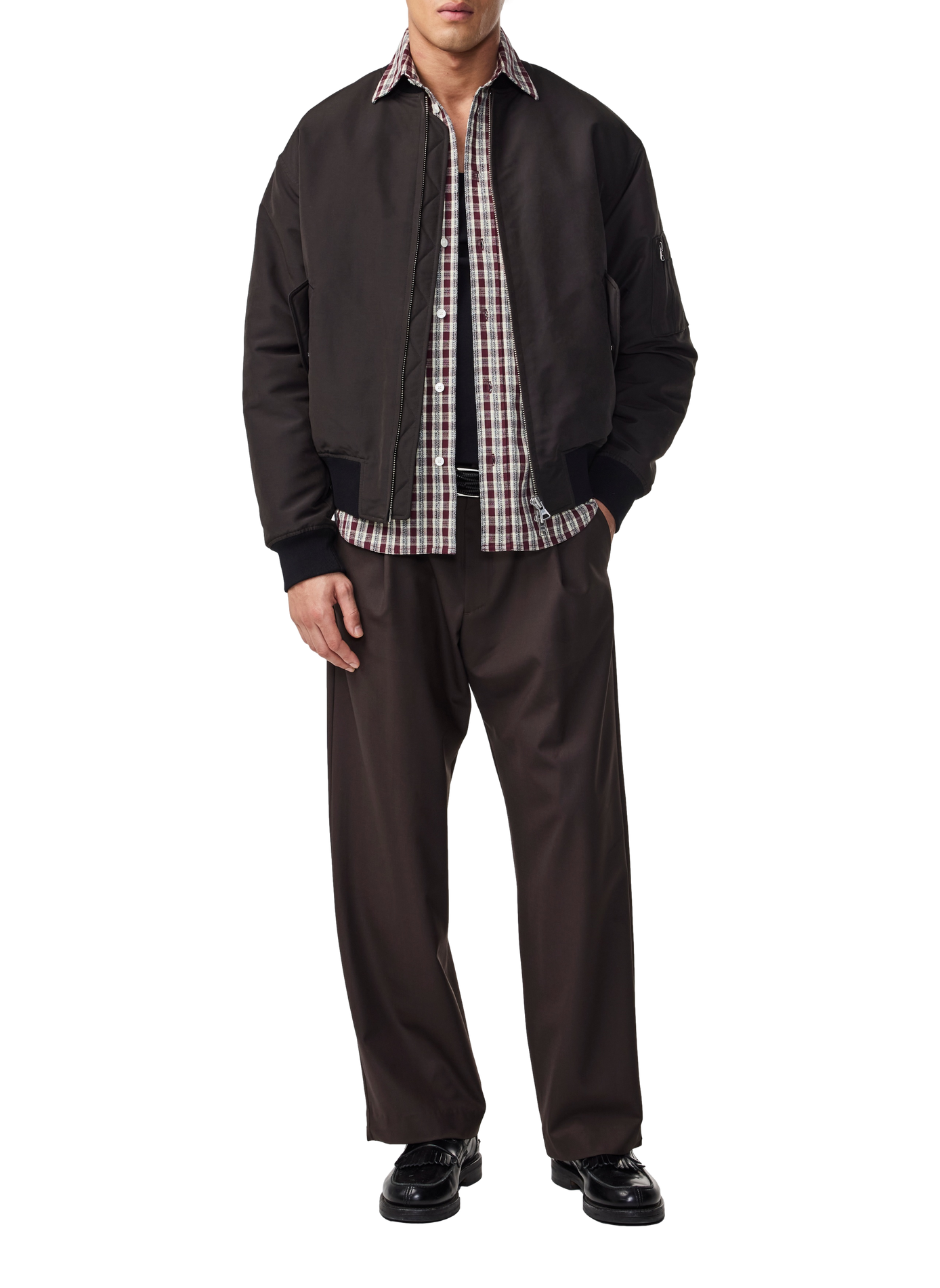 Atlas straight bomber jacket NN.07 Black