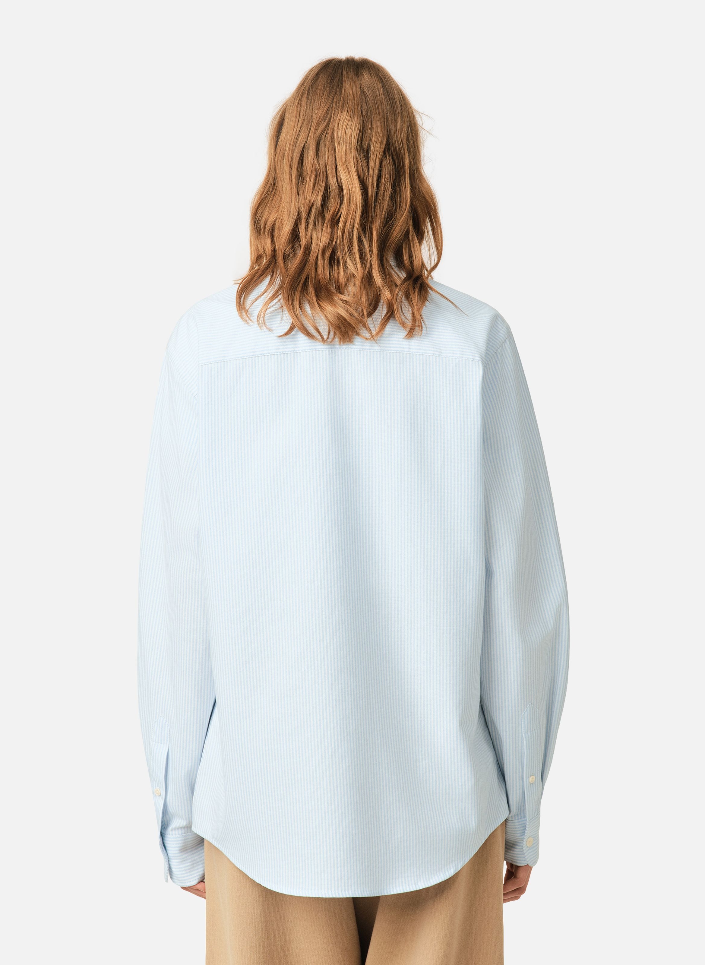 Chemise rayée unisexe en coton ami de coeur AMI PARIS Bleu