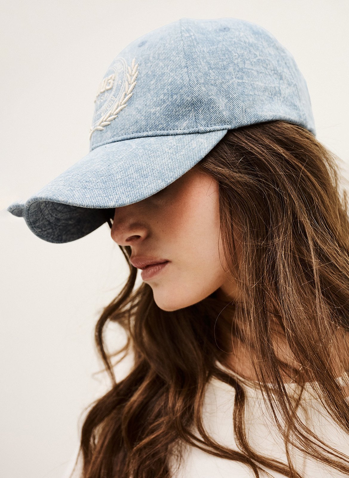Casquette en coton brodé hemile BA&SH Bleu