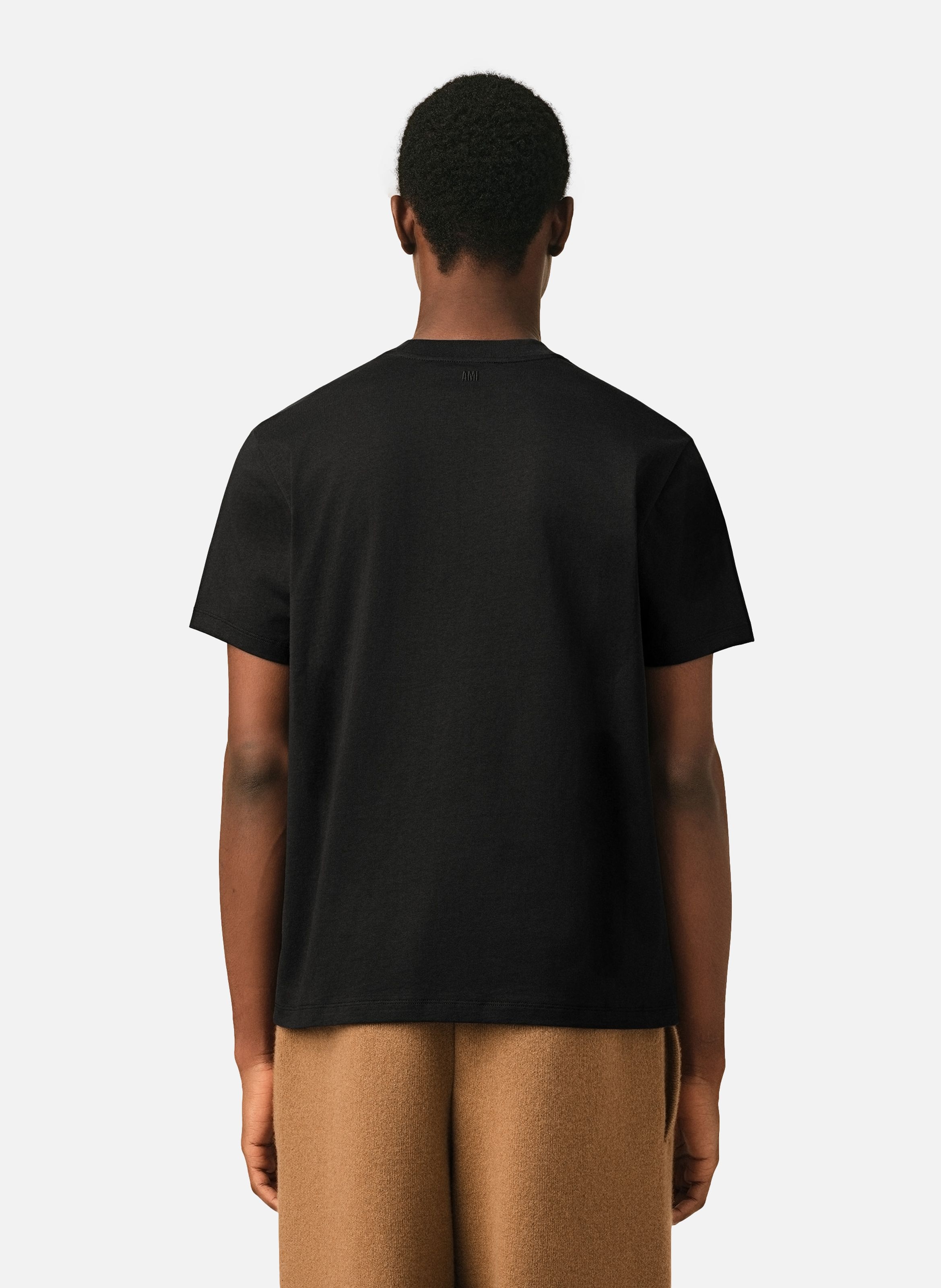 T-shirt ami de coeur en coton AMI PARIS Noir