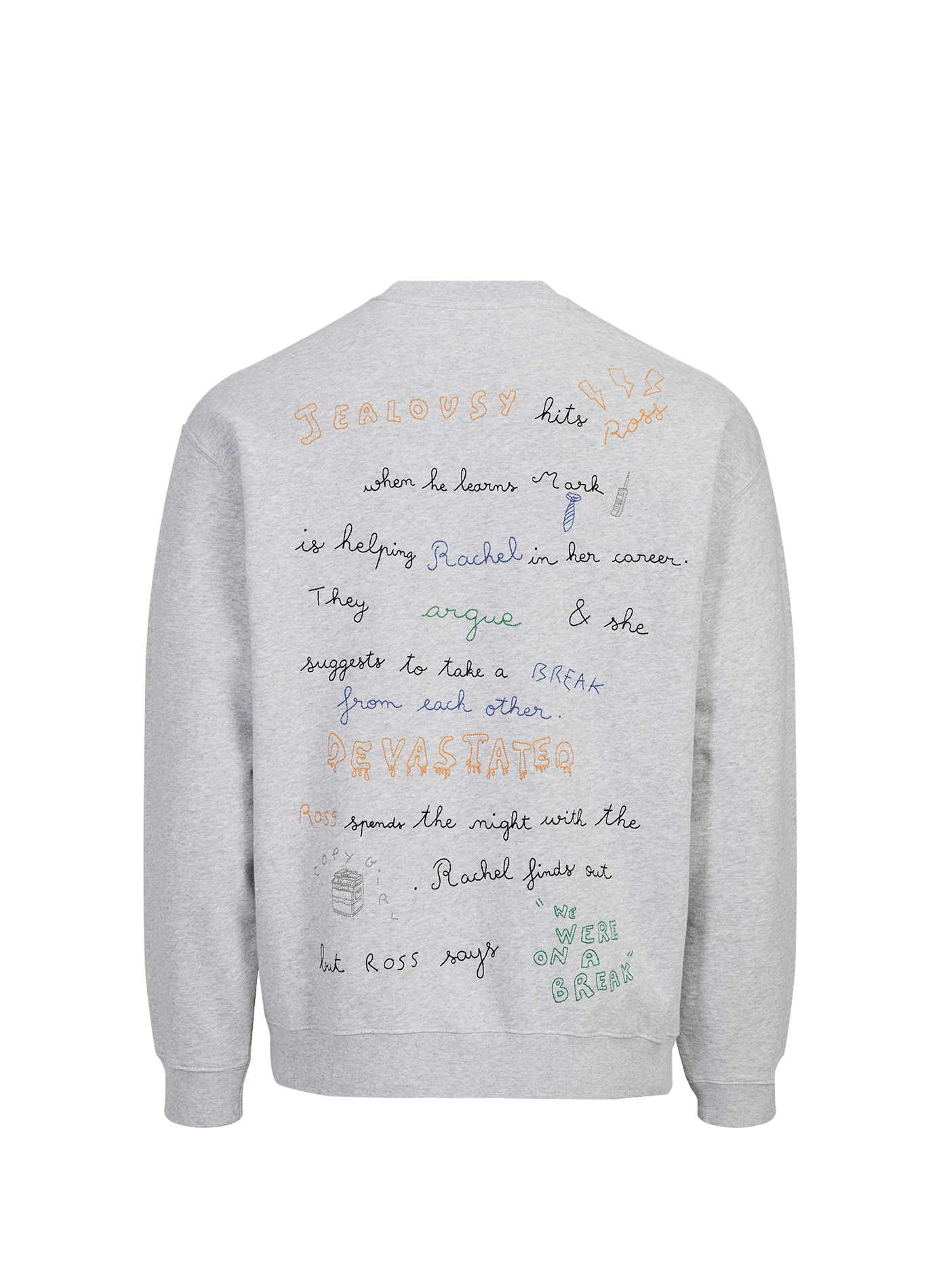 Oversized sweatshirt with embroidery MAISON LABICHE Grey
