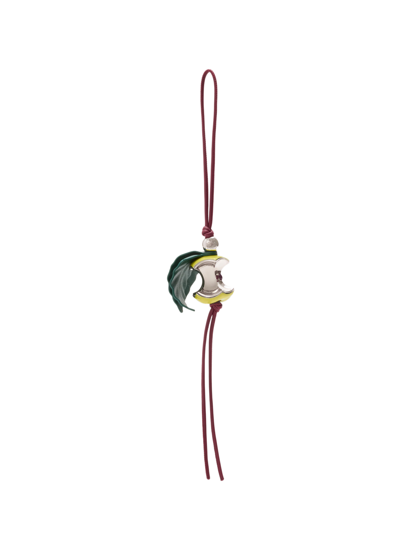 Llavero de manzana en latón y cuero de ternera. LOEWE Multicolor
