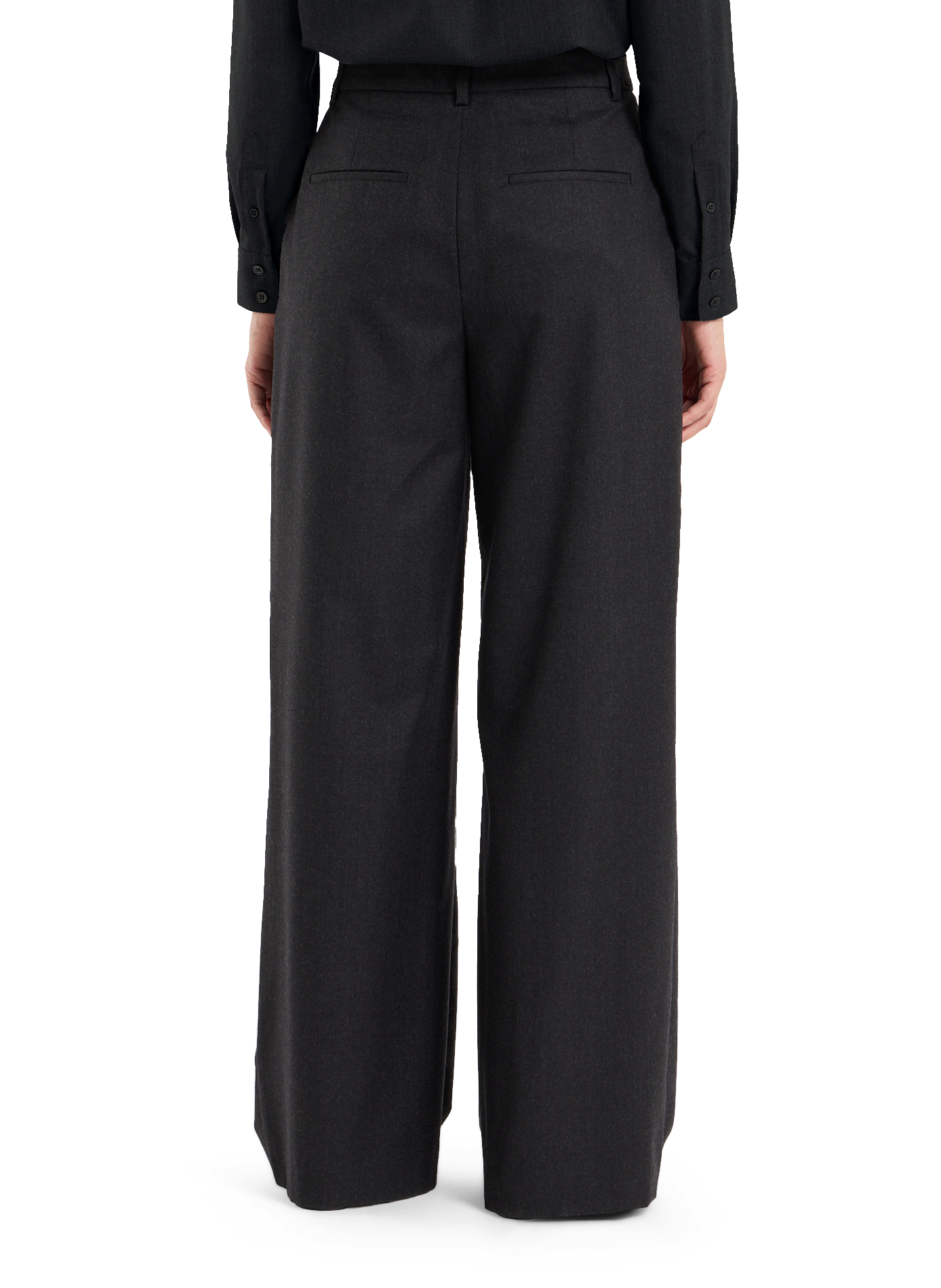 Pantalon large à plis en laine SAISON 1865 Gris