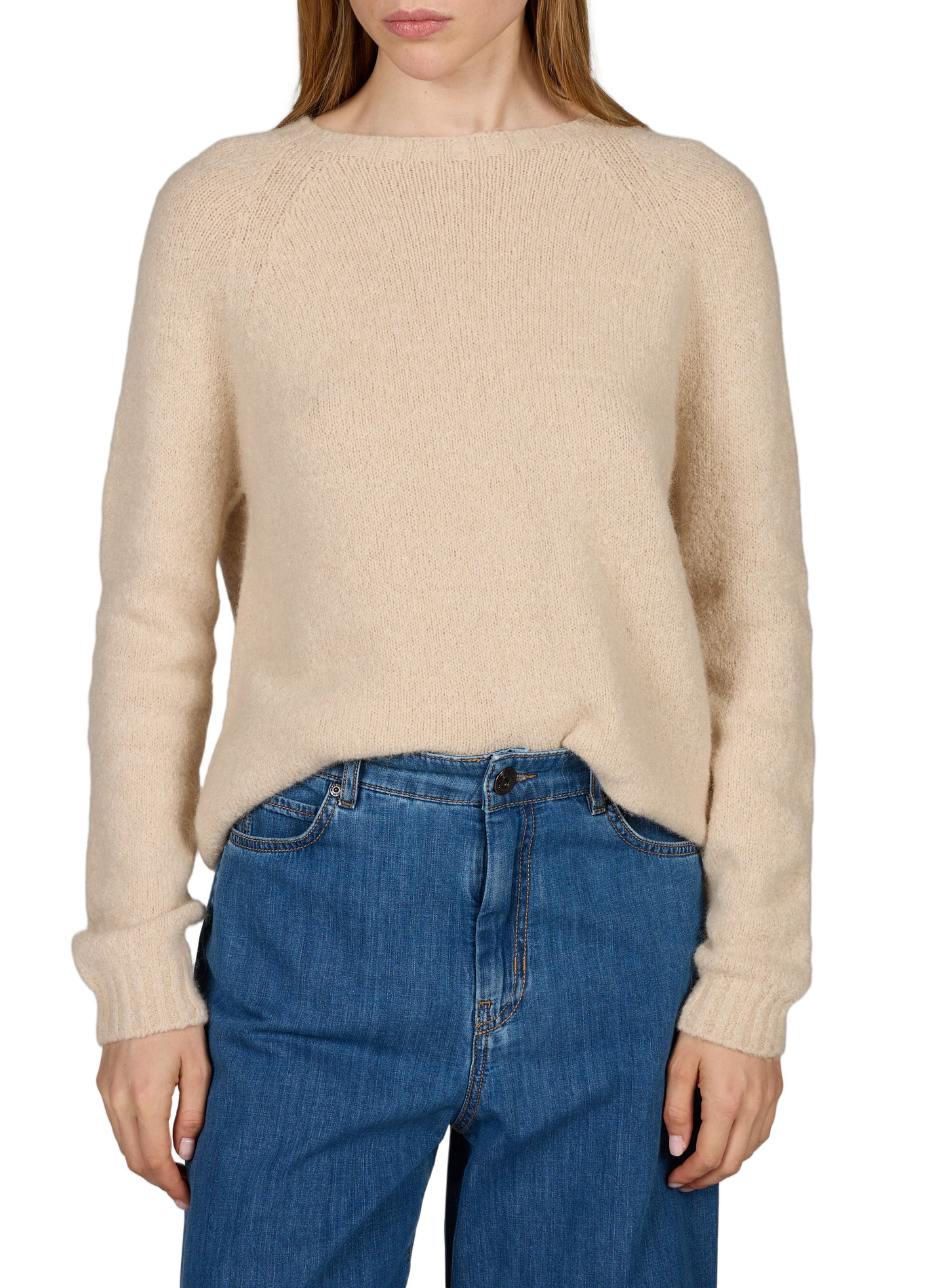 Solid Boat Neck Sweater MAX MARA WEEK END Beige