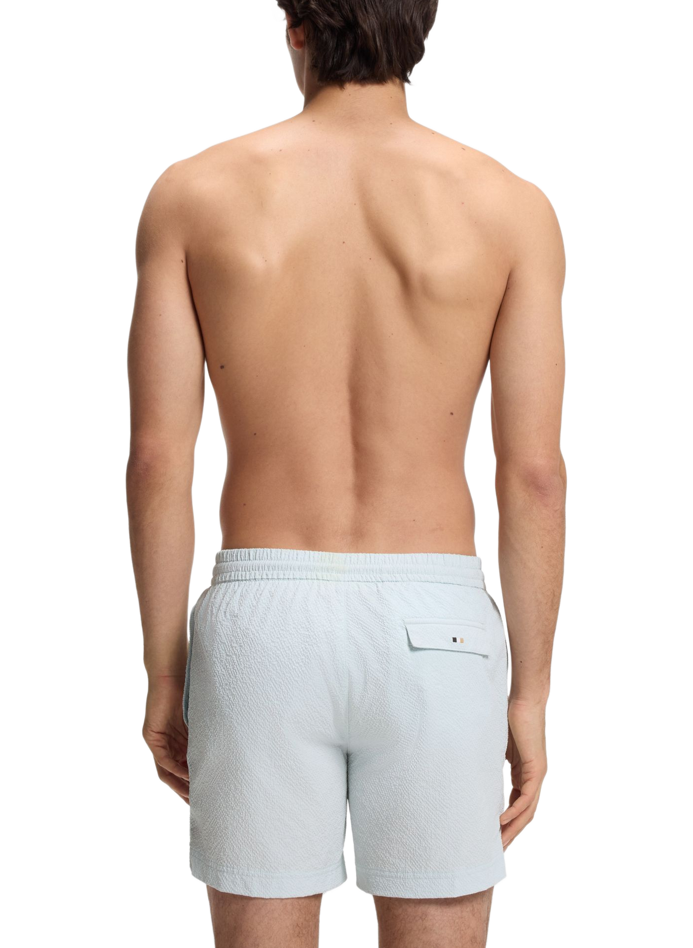 Short de bain texturé à logo brodé  HUGO BOSS Bleu