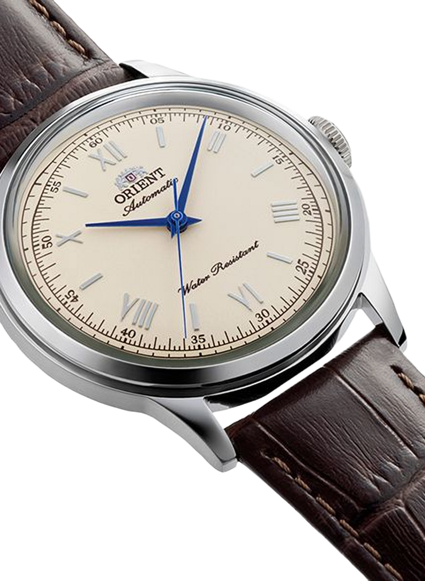Automatische Bambino Uhr aus Leder ORIENT Weiss