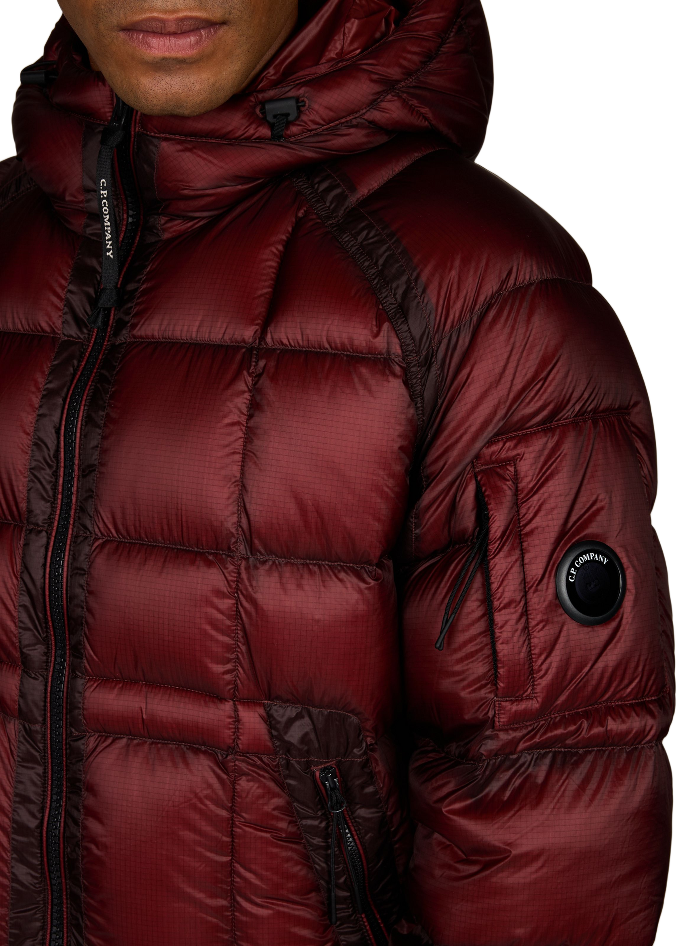 Doudoune matelassée à capuche CP COMPANY Rouge