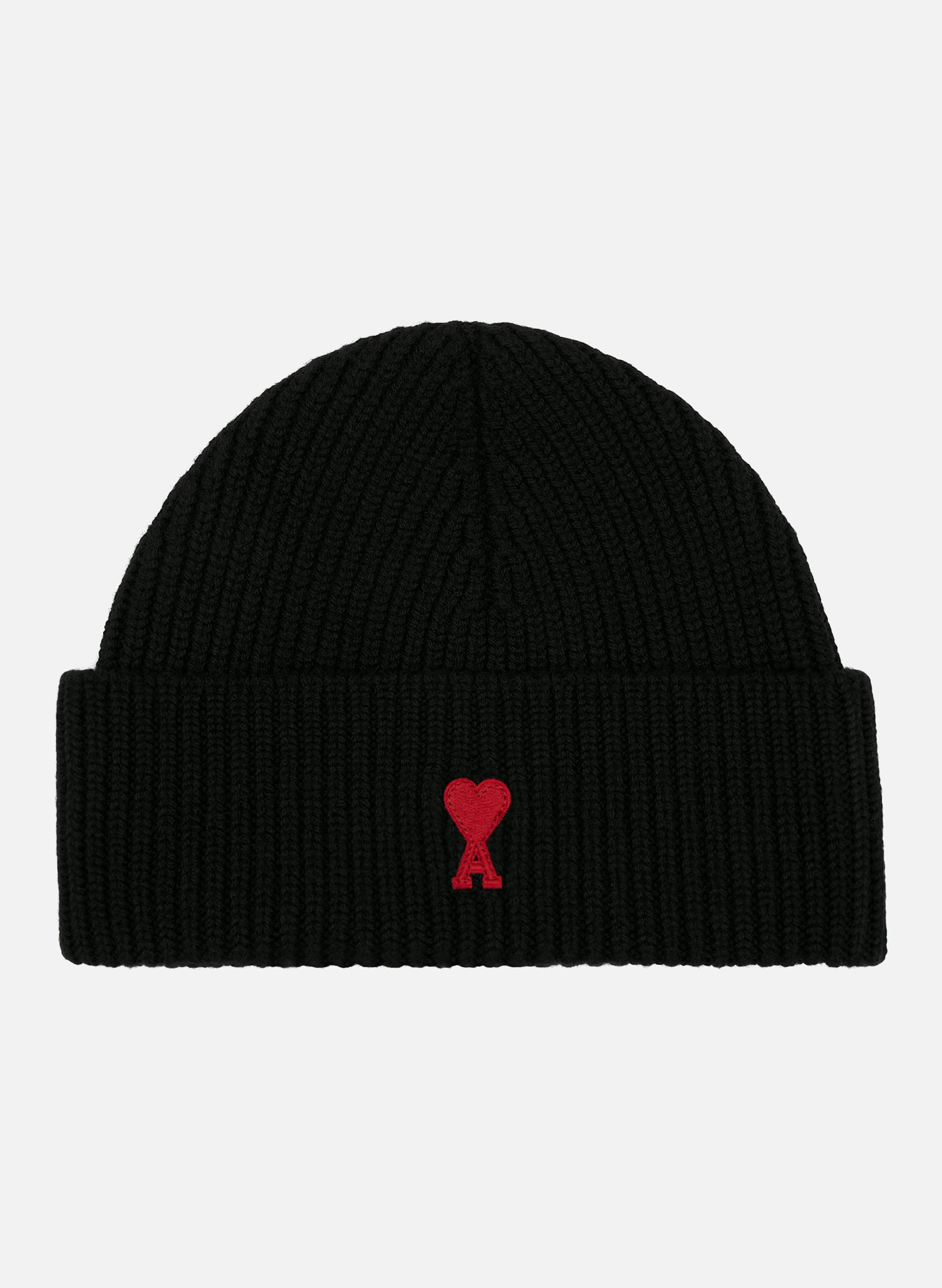 Bonnet ami de coeur rouge unisexe AMI PARIS Noir