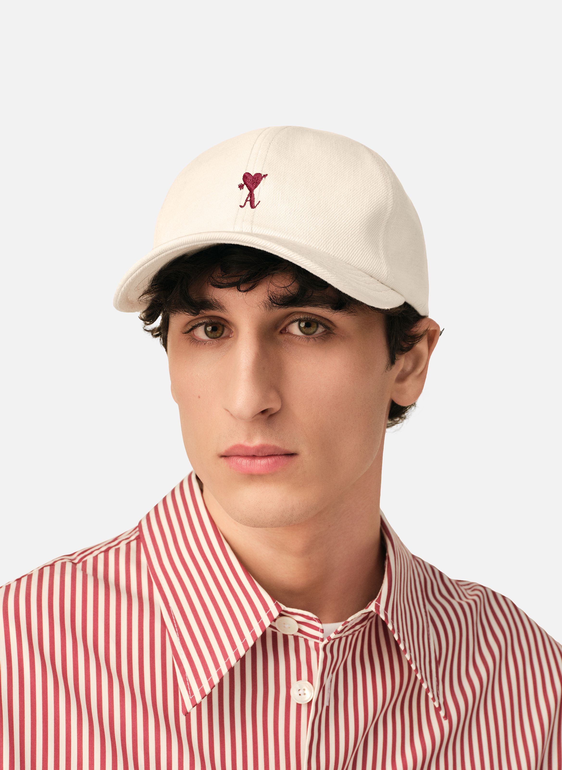 Casquette ami de coeur flèche unisexe en coton AMI PARIS Blanc