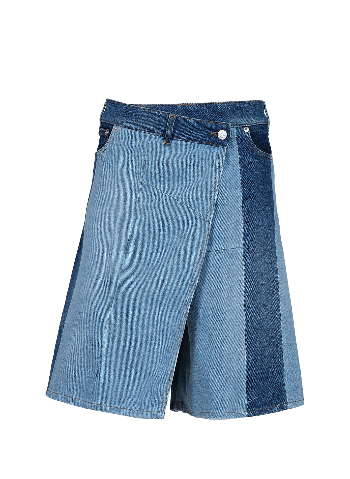 Mid-length cotton shorts skirt COPERNI Blue