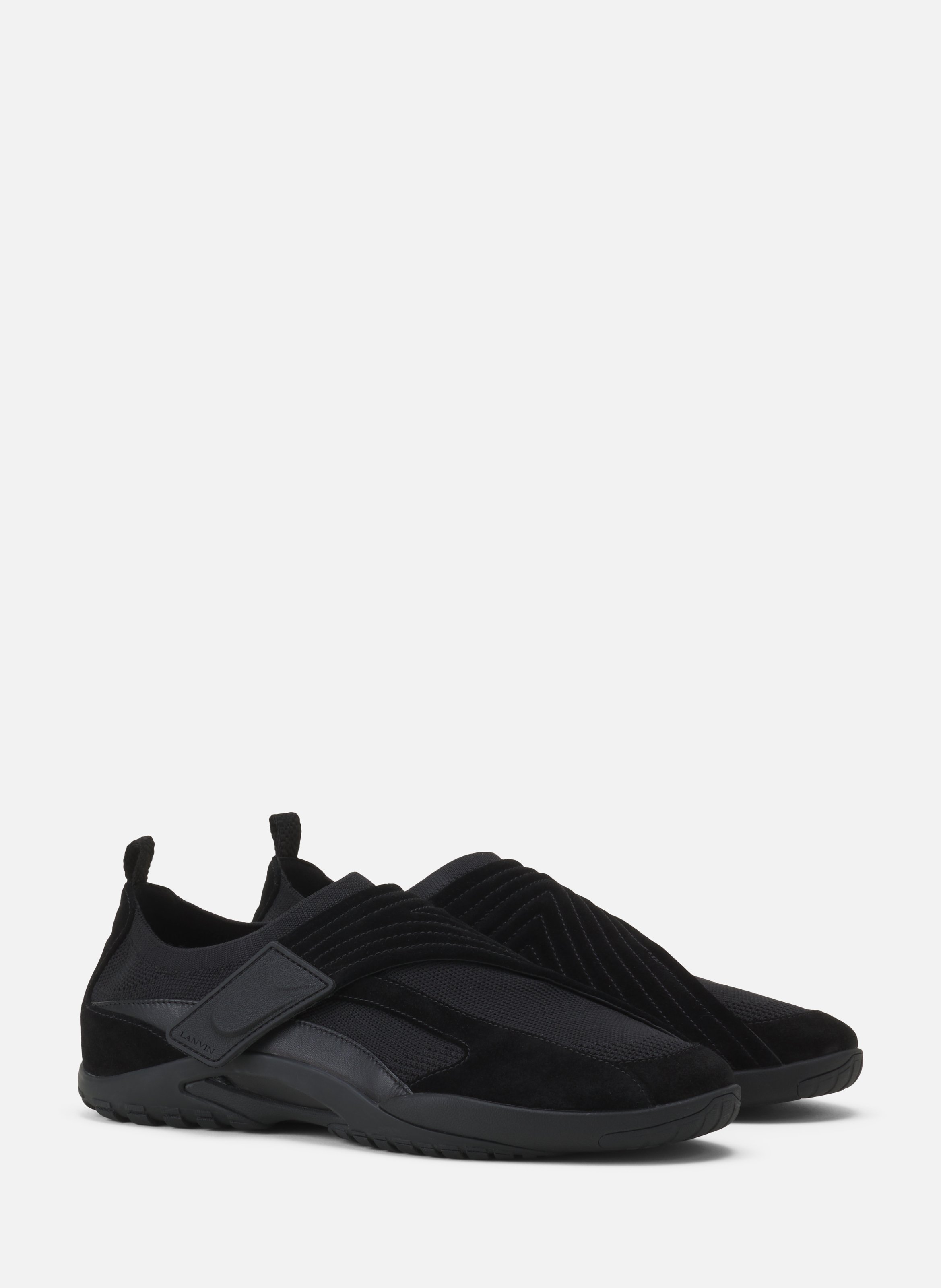Sneaker lnv1 en suede tricote LANVIN Noir